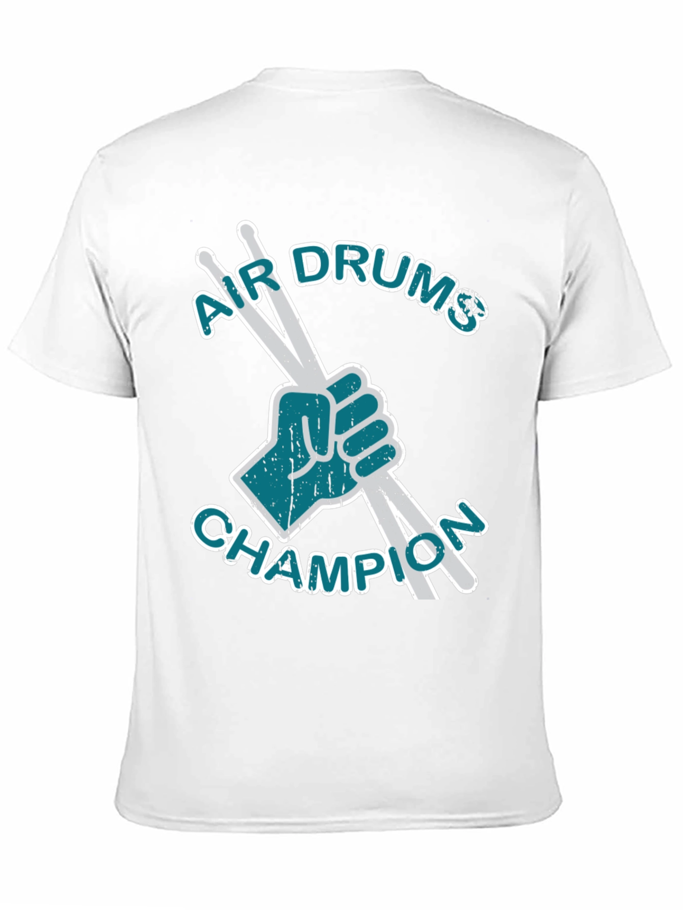 Air Drums Champion Graphic Tee - Black Cotton T-Shirt