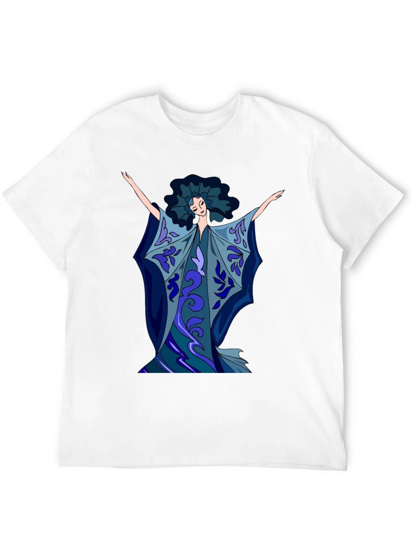 Artistic Print Black T-Shirt