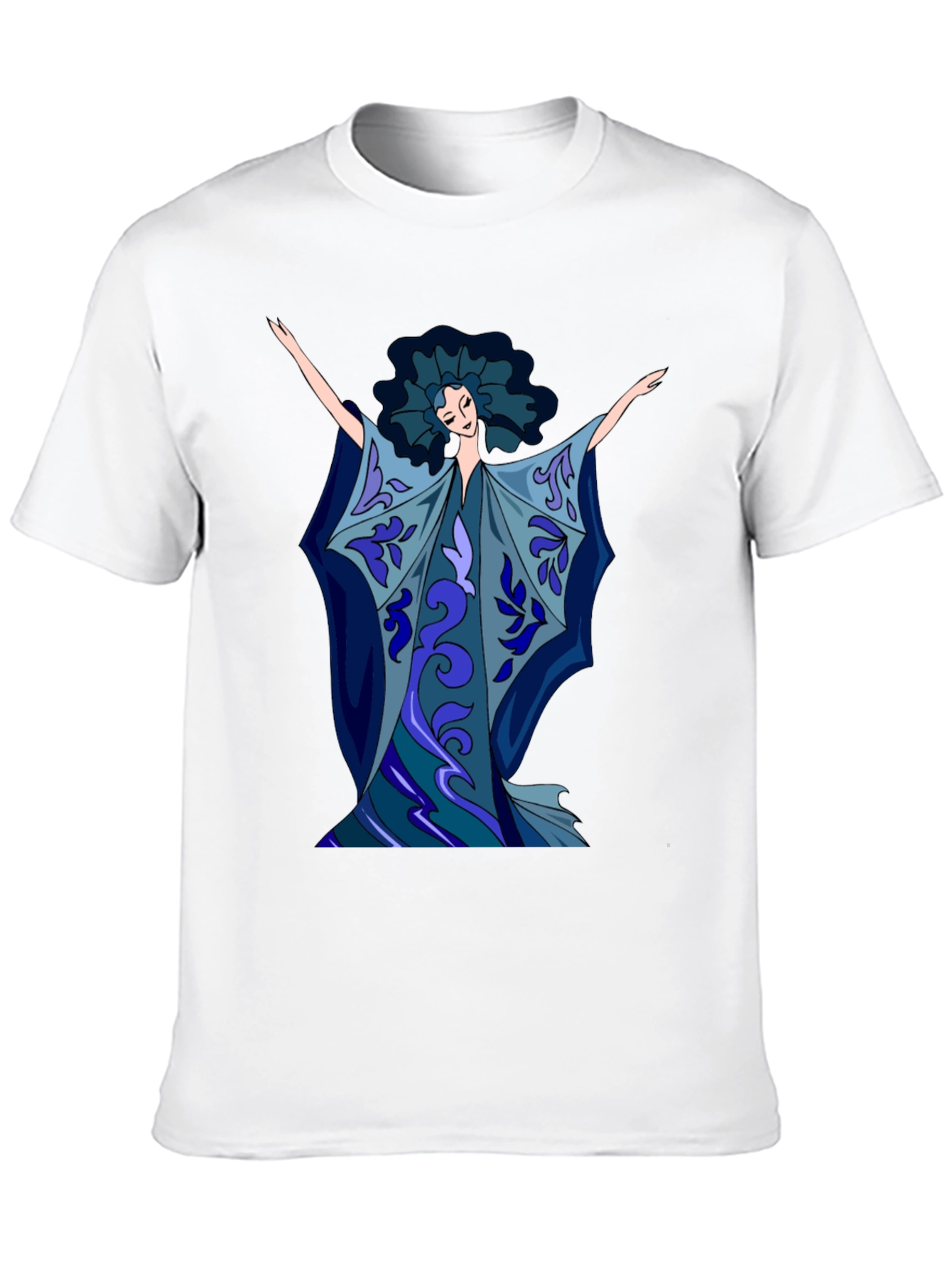 Artistic Print Black T-Shirt