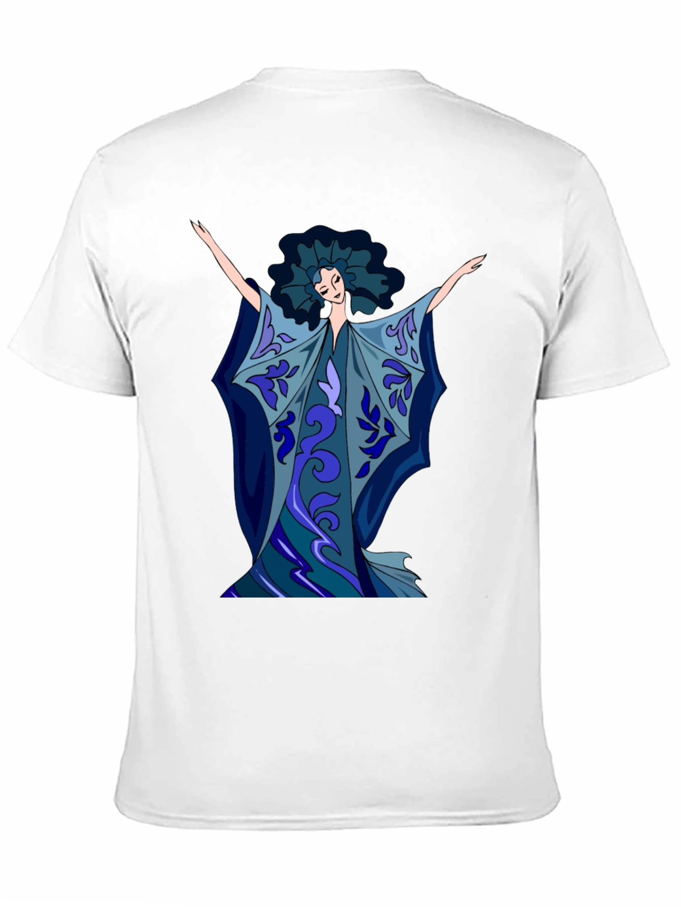 Artistic Print Black T-Shirt