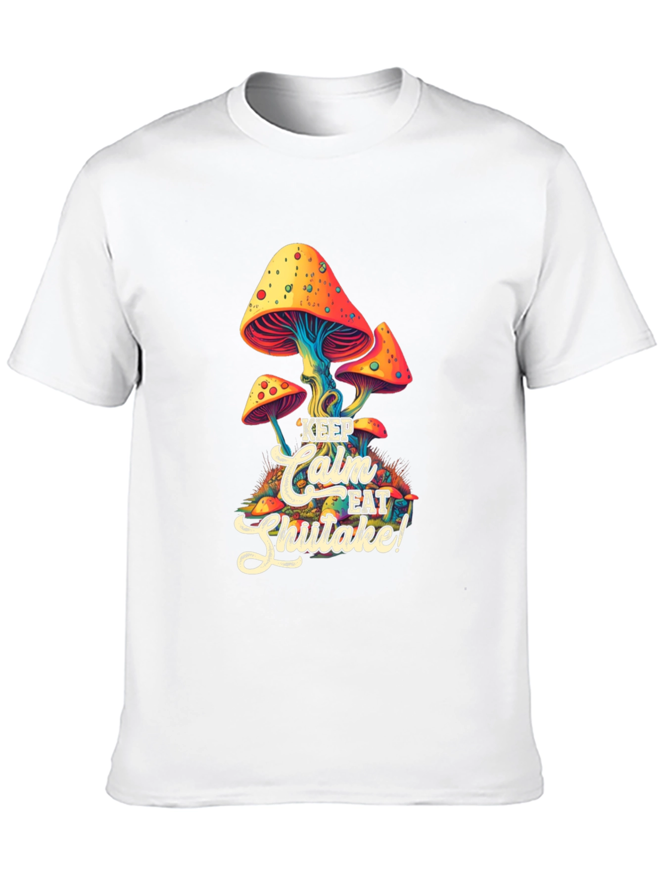 Keep Calm Eat Shiitake Mushroom Graphic Tee