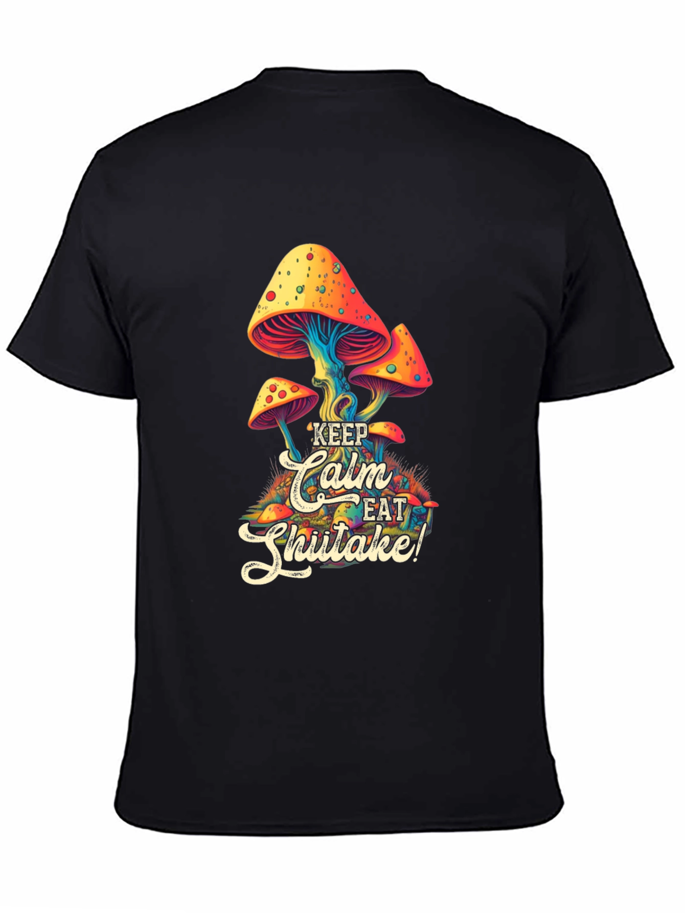 Keep Calm Eat Shiitake Mushroom Graphic Tee