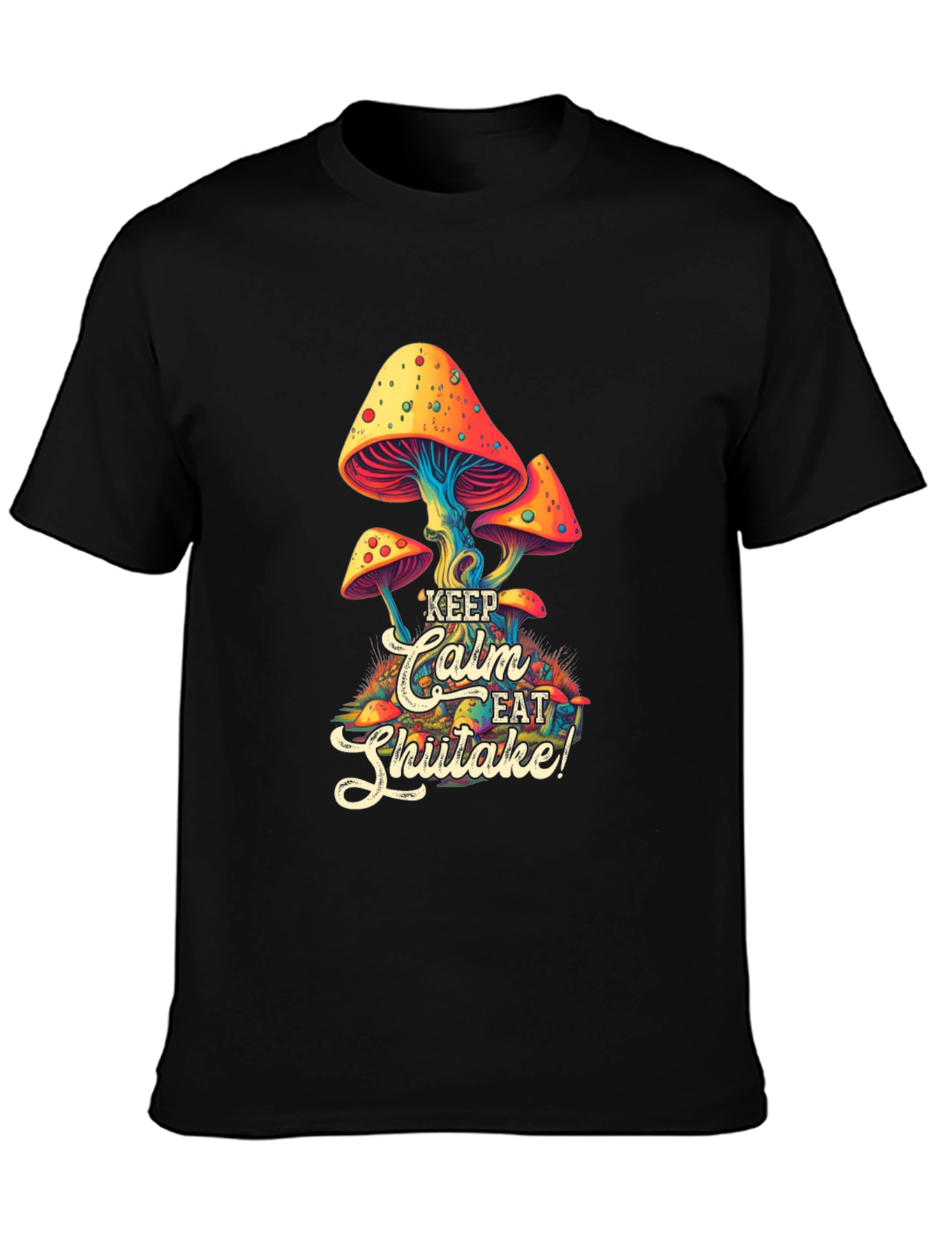 Keep Calm Eat Shiitake Mushroom Graphic Tee