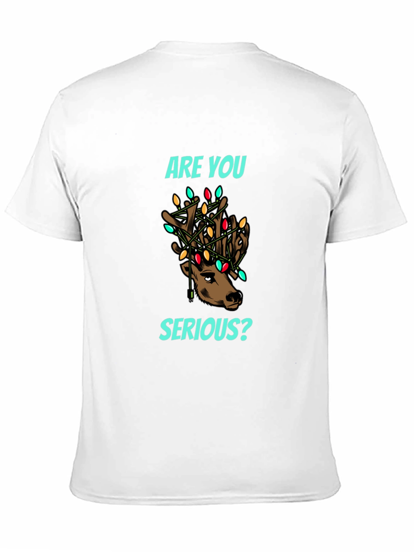 Are You Serious? Reindeer Christmas Lights T-Shirt