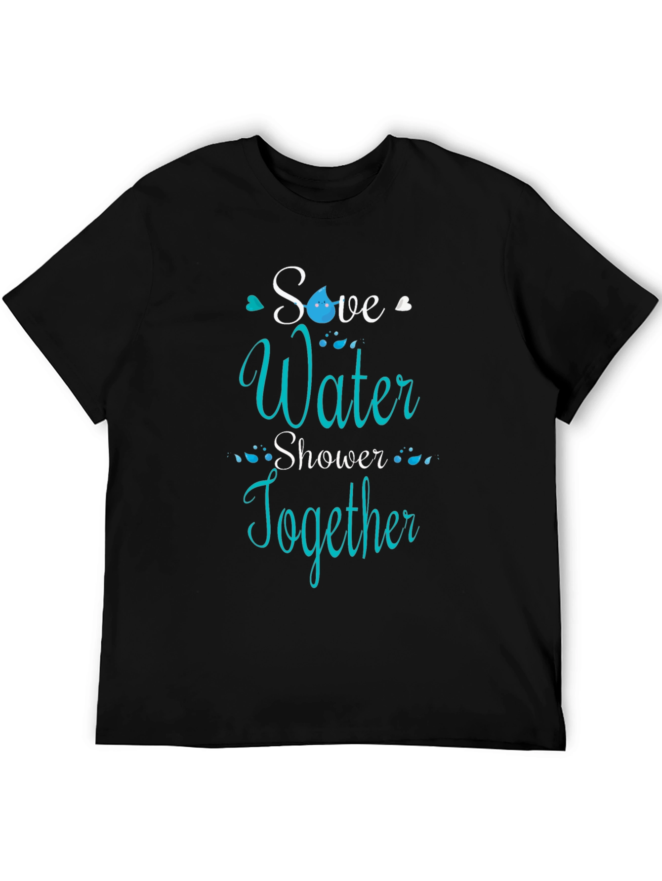 Save Water Shower Together Graphic Tee - Black