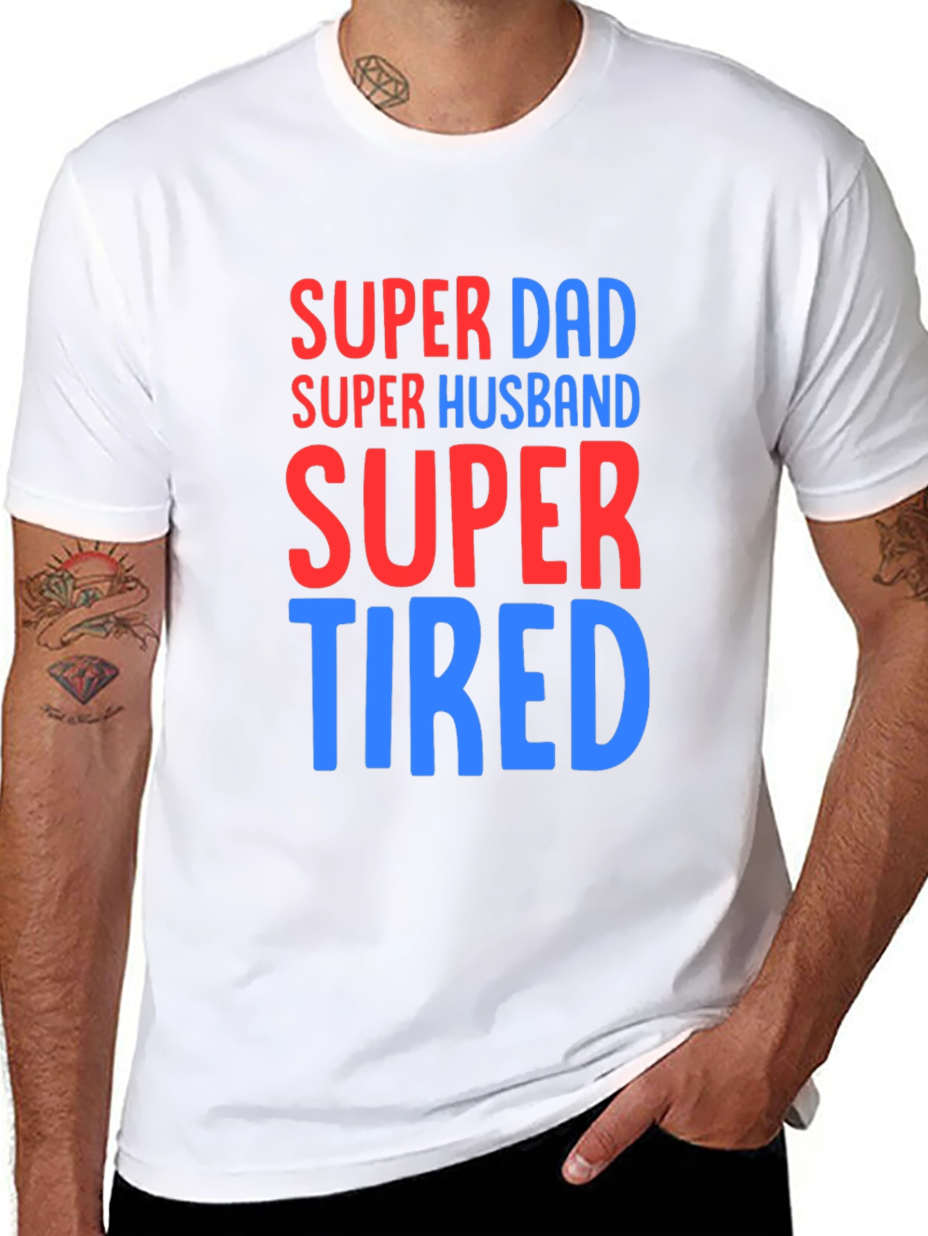 Super Dad Husband Tired T-Shirt