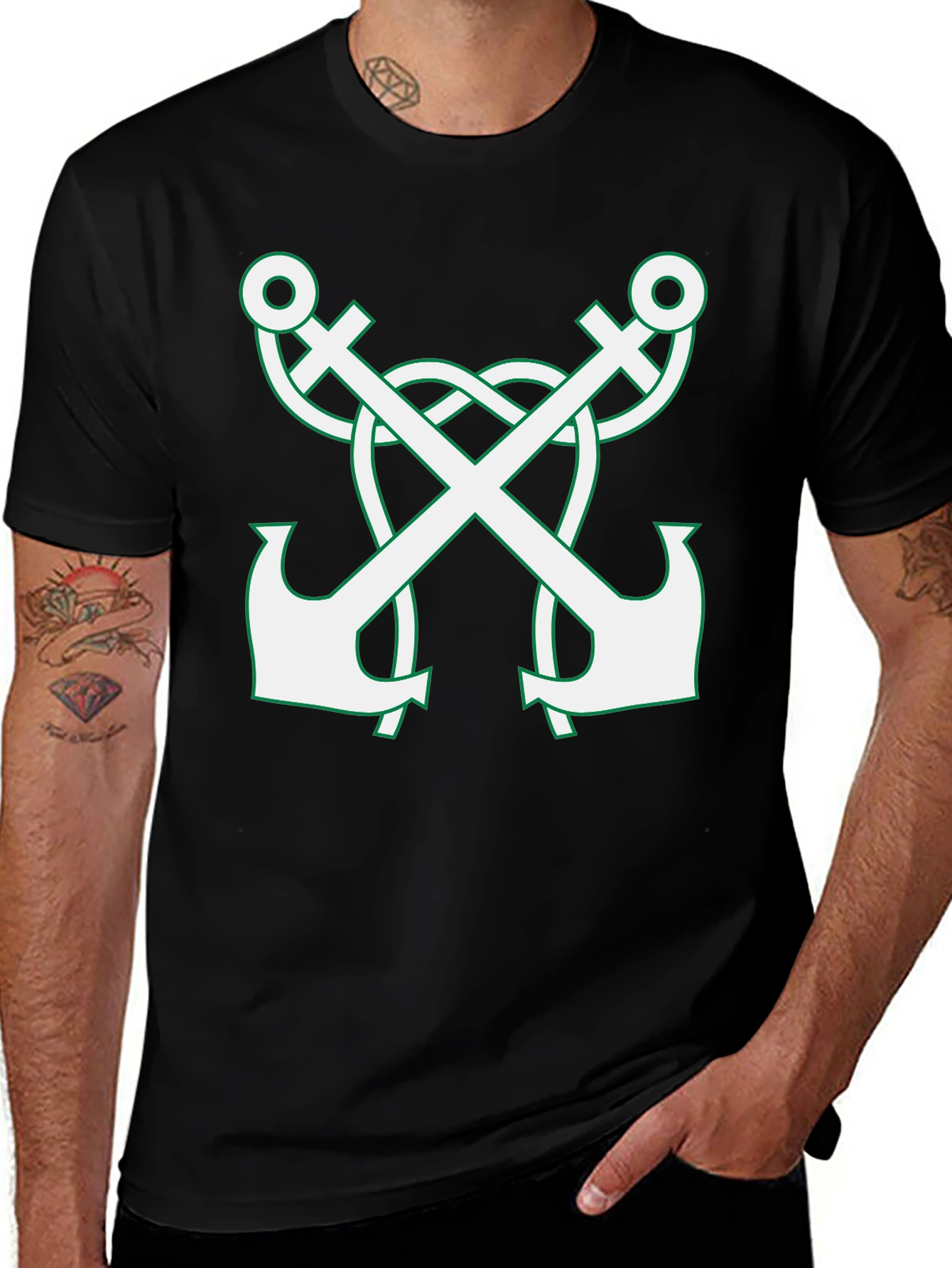 Anchor Graphic Tee - Classic Black T-Shirt