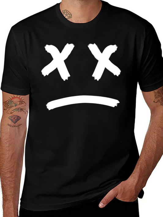 Sad Face Graphic Tee - Unisex Cotton T-Shirt