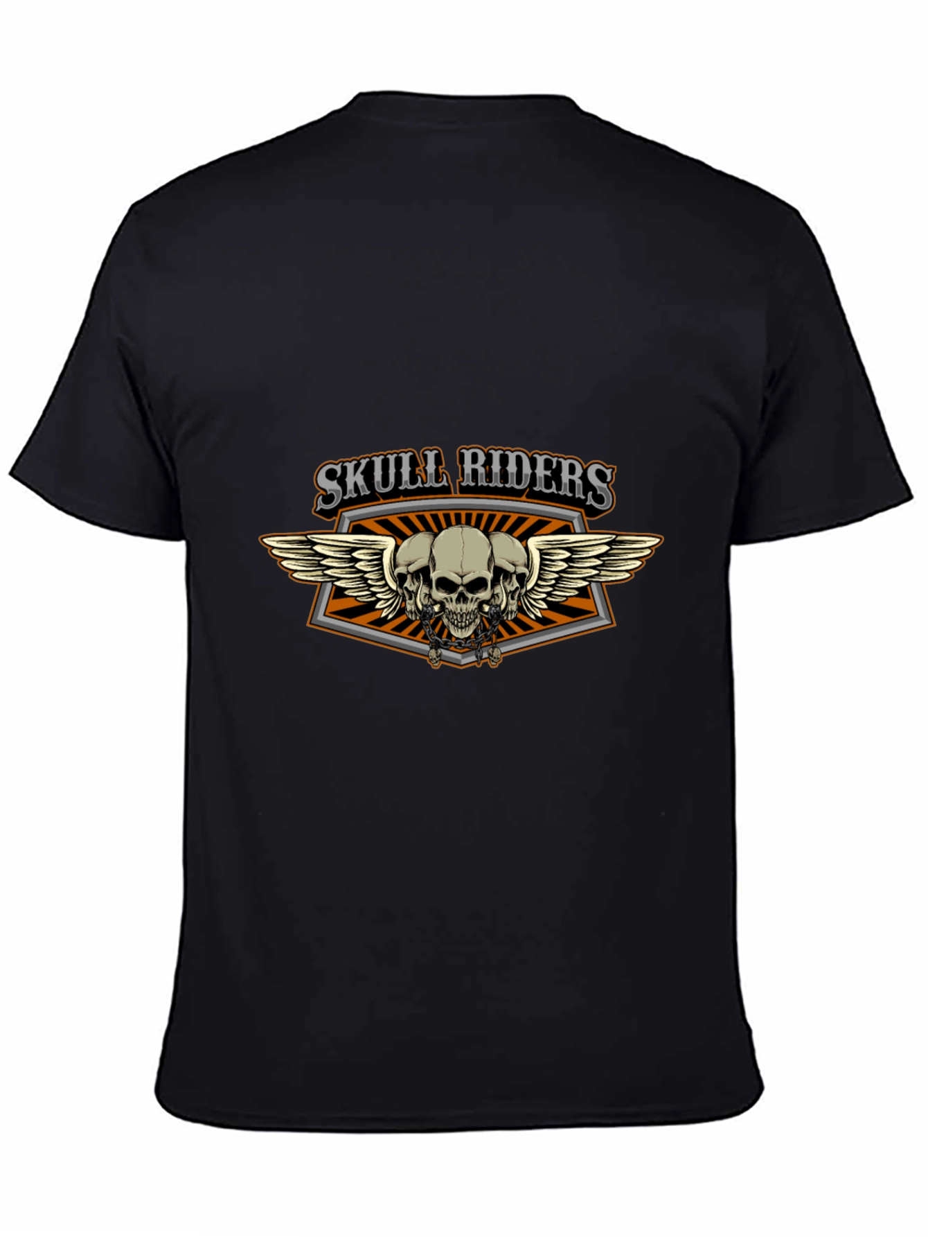Skull Riders Graphic Print Black T-Shirt