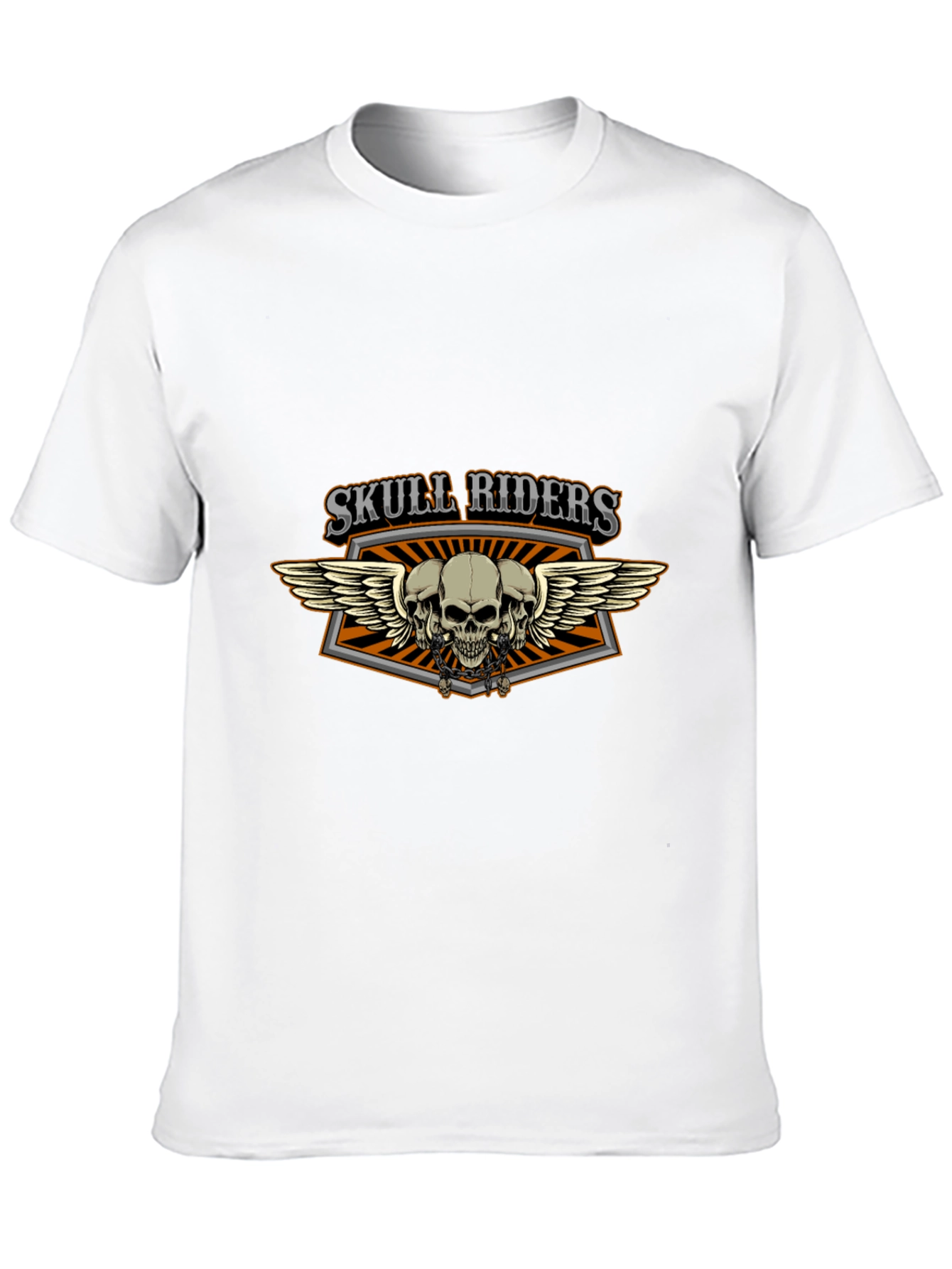 Skull Riders Graphic Print Black T-Shirt