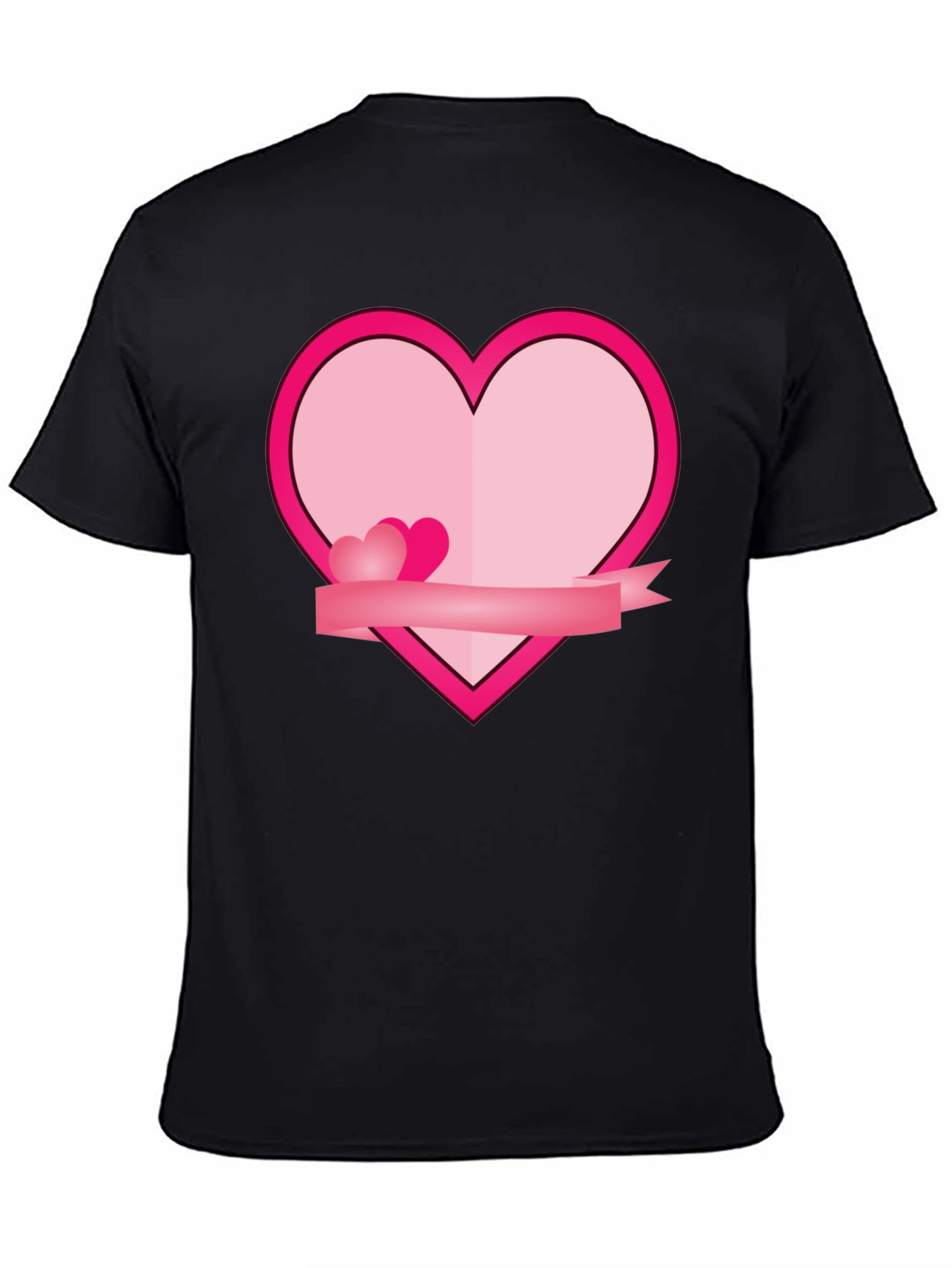 Heart Graphic Black T-Shirt - Love & Romance