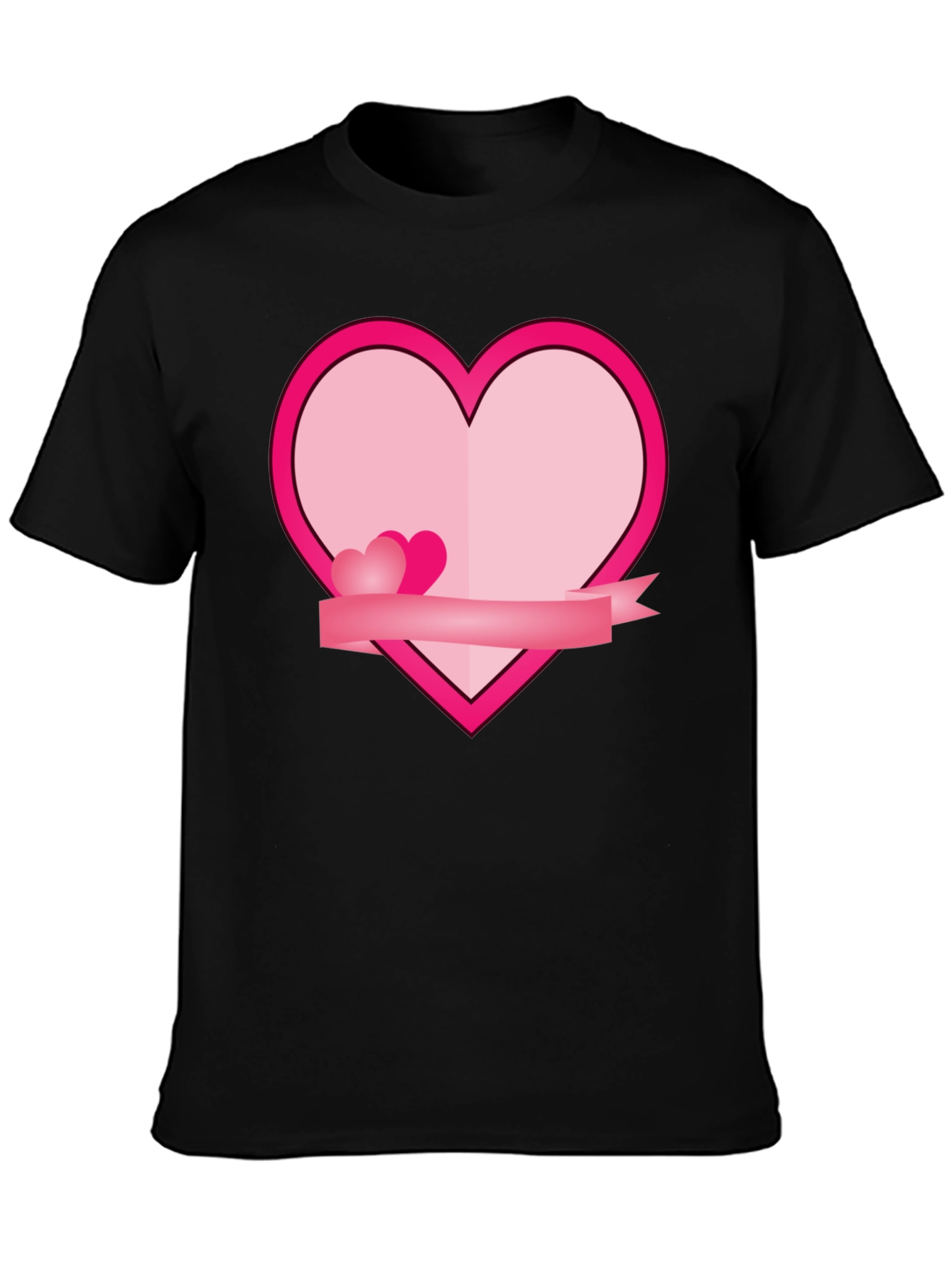 Heart Graphic Black T-Shirt - Love & Romance