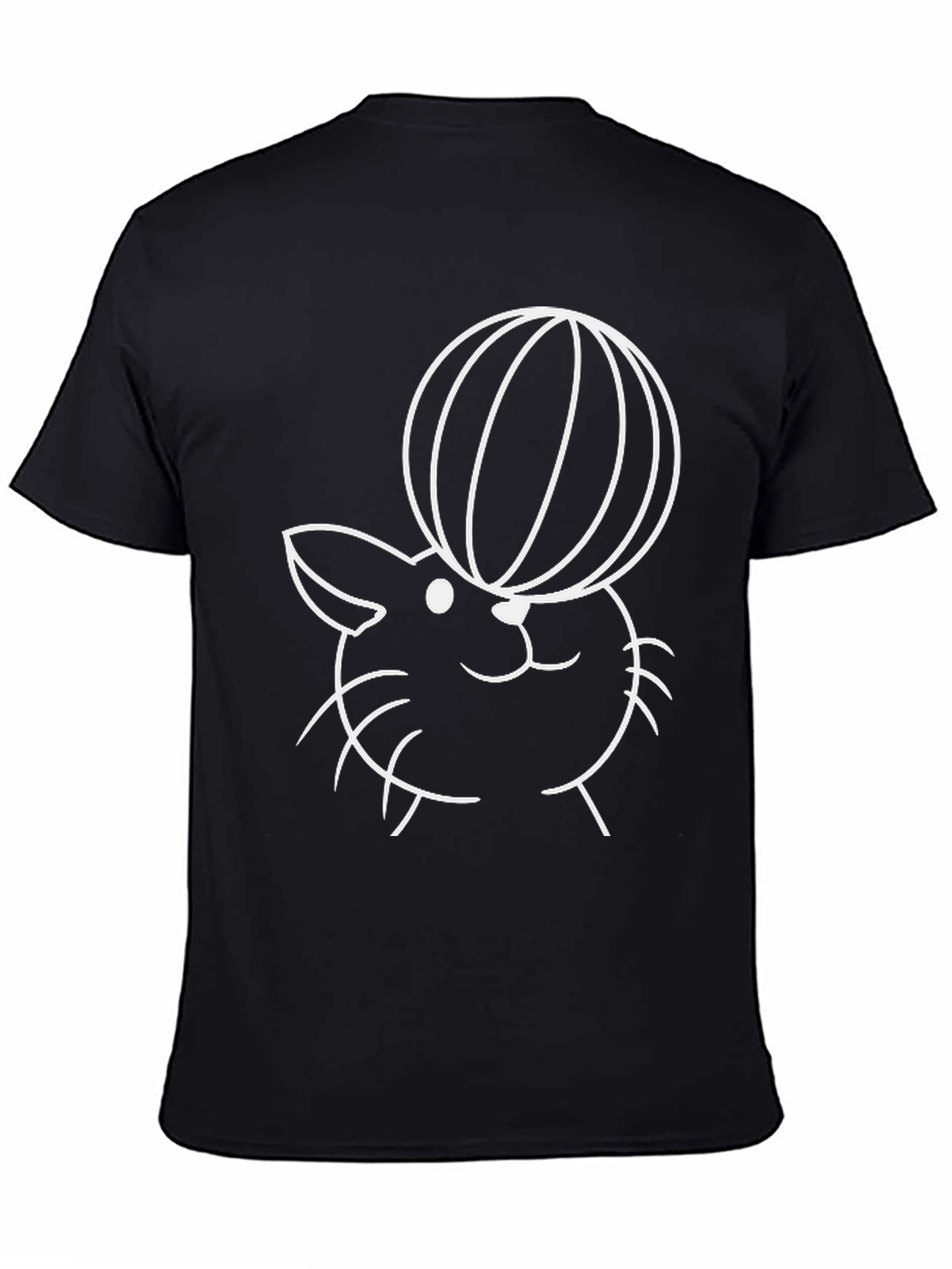 Cute Cartoon Bunny Balance Ball Graphic T-Shirt