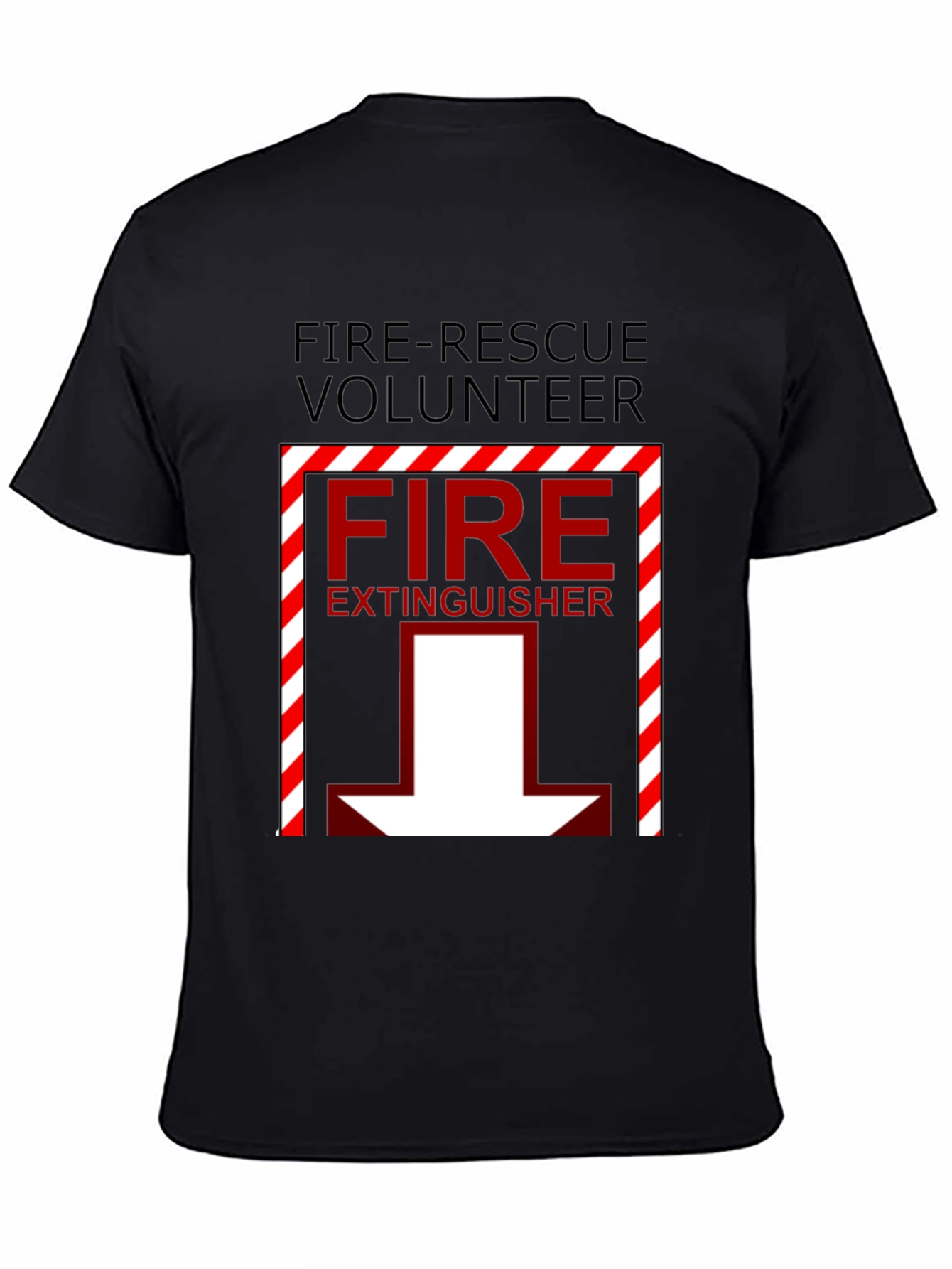 Fire Rescue Volunteer T-Shirt: Fire Extinguisher Graphic Tee