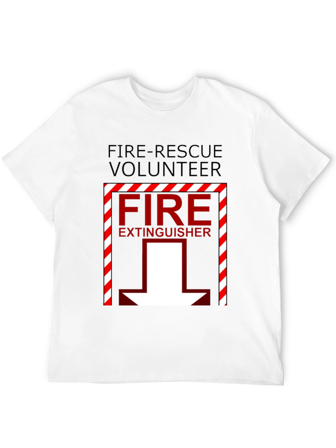 Fire Rescue Volunteer T-Shirt: Fire Extinguisher Graphic Tee
