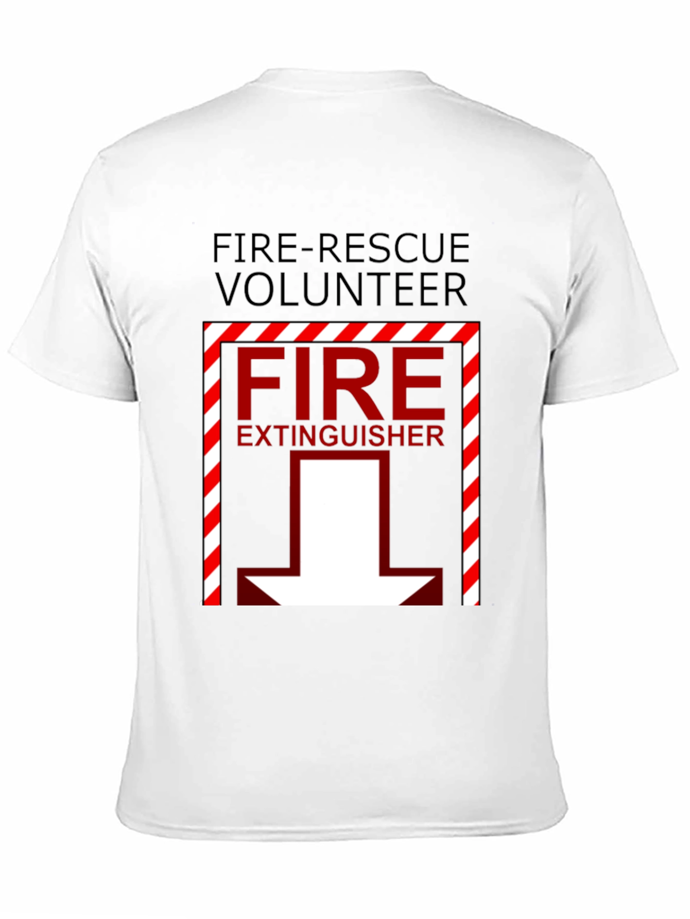 Fire Rescue Volunteer T-Shirt: Fire Extinguisher Graphic Tee