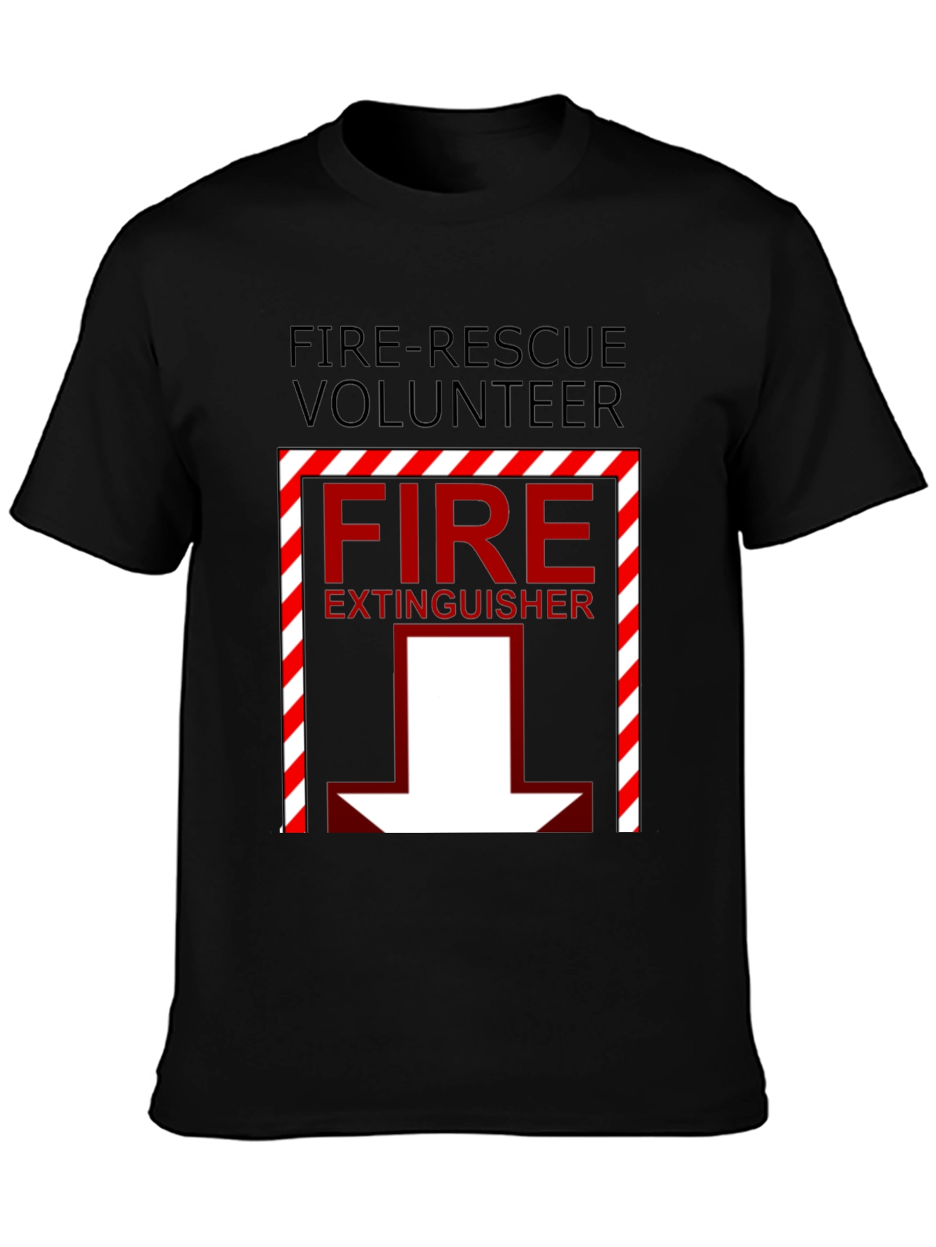Fire Rescue Volunteer T-Shirt: Fire Extinguisher Graphic Tee