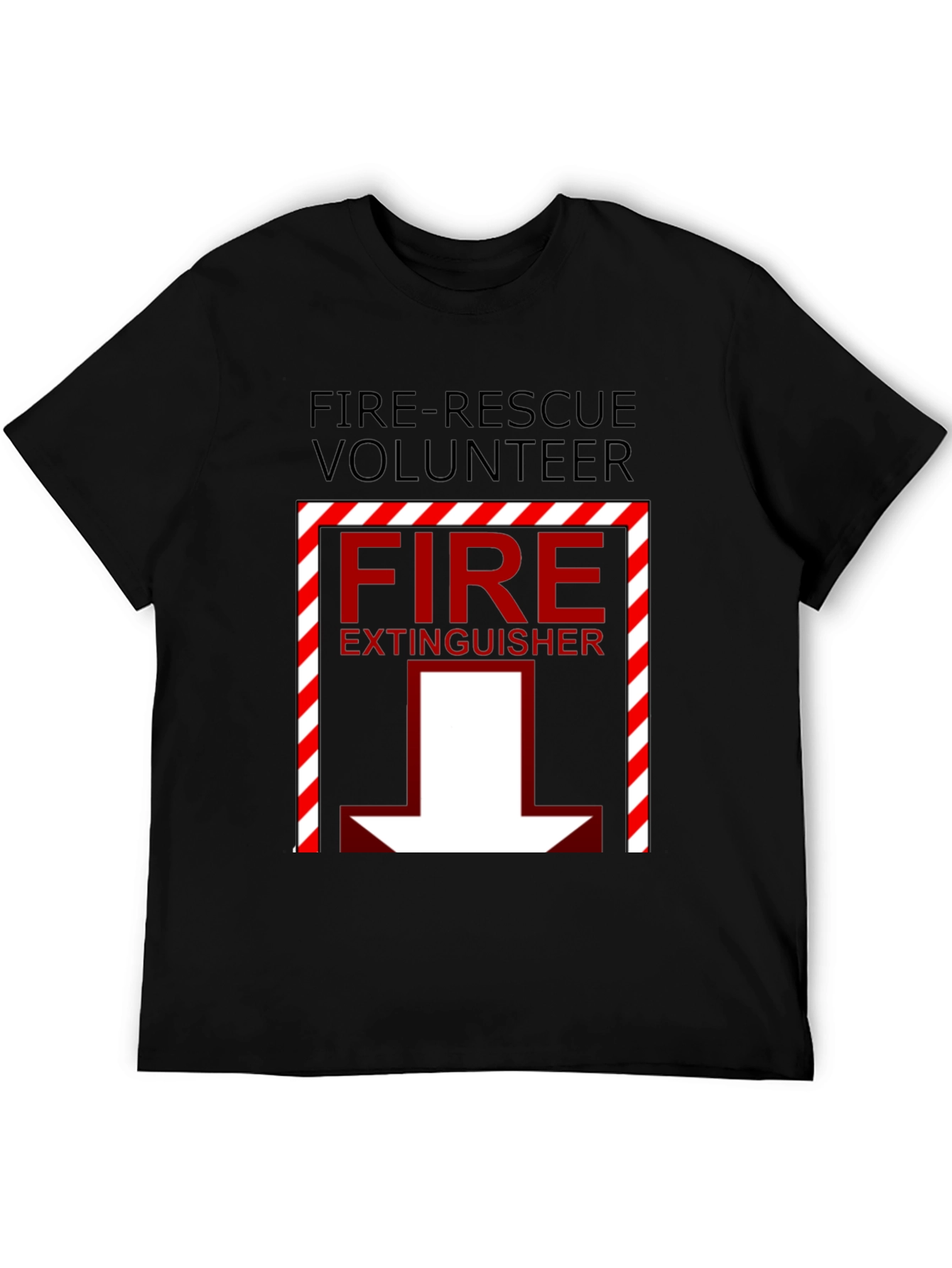Fire Rescue Volunteer T-Shirt: Fire Extinguisher Graphic Tee