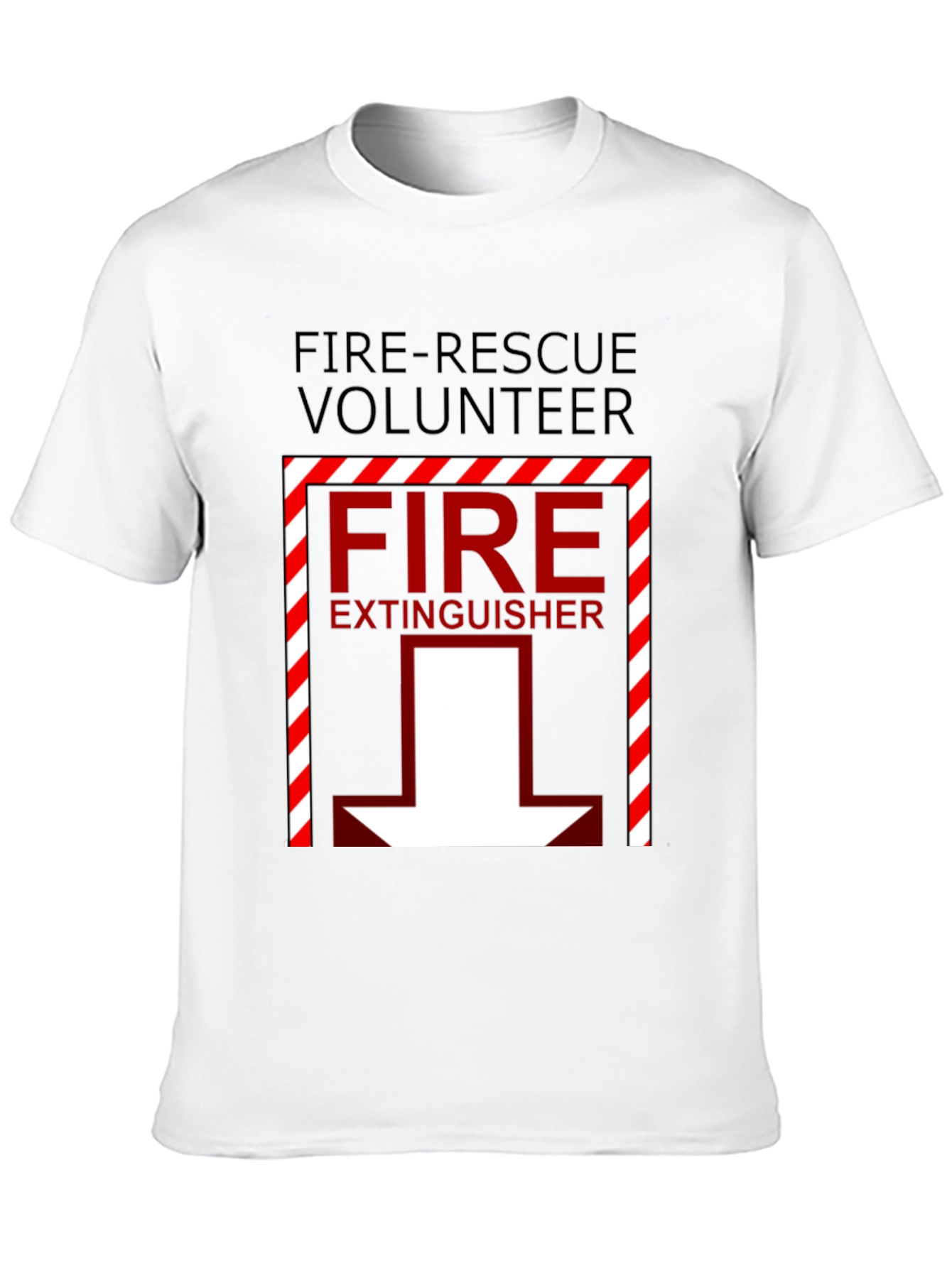 Fire Rescue Volunteer T-Shirt: Fire Extinguisher Graphic Tee