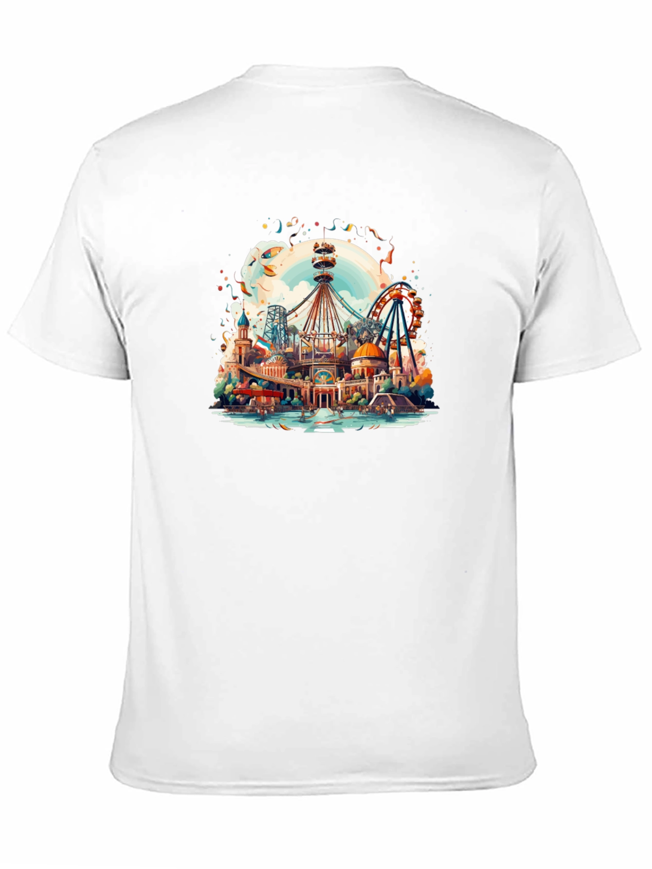 Whimsical Amusement Park Graphic Tee - Cotton Comfort