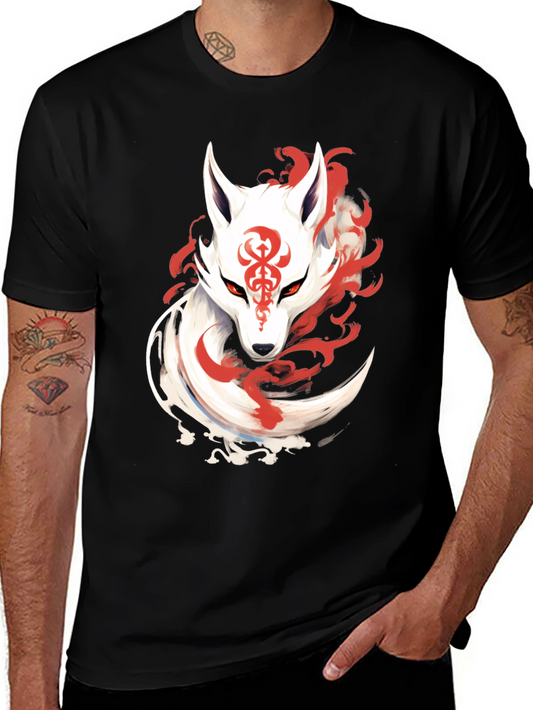 Mystic Fox Graphic Tee - Anime Style Print