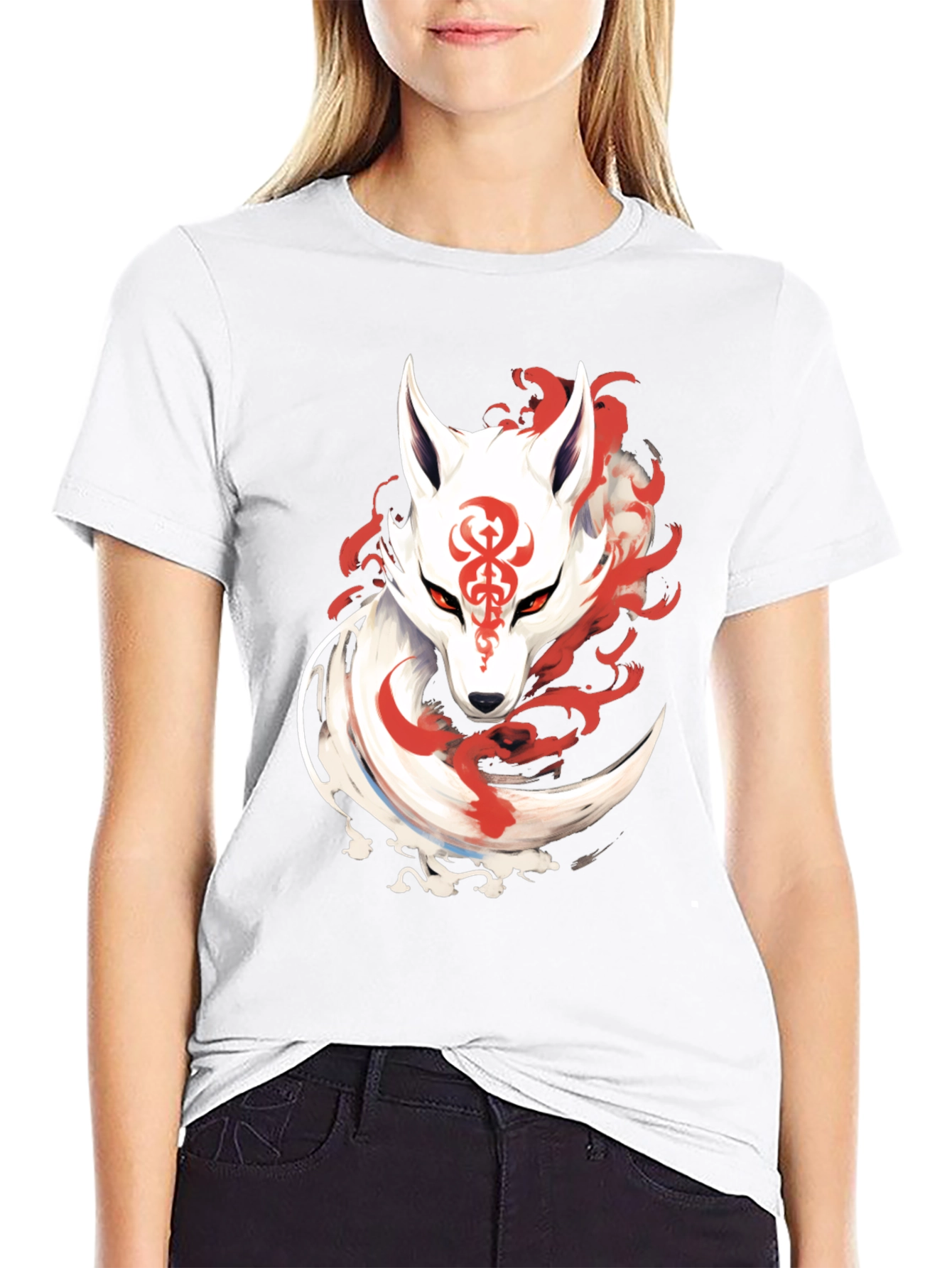 Mystic Fox Graphic Tee - Anime Style Print