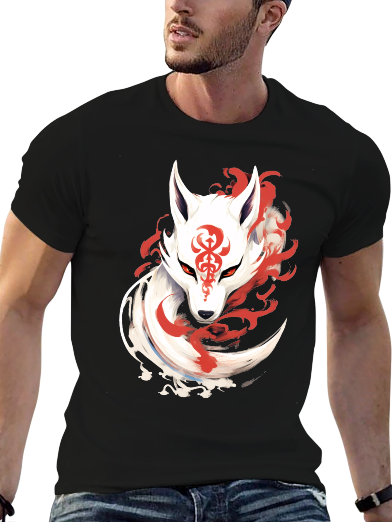 Mystic Fox Graphic Tee - Anime Style Print
