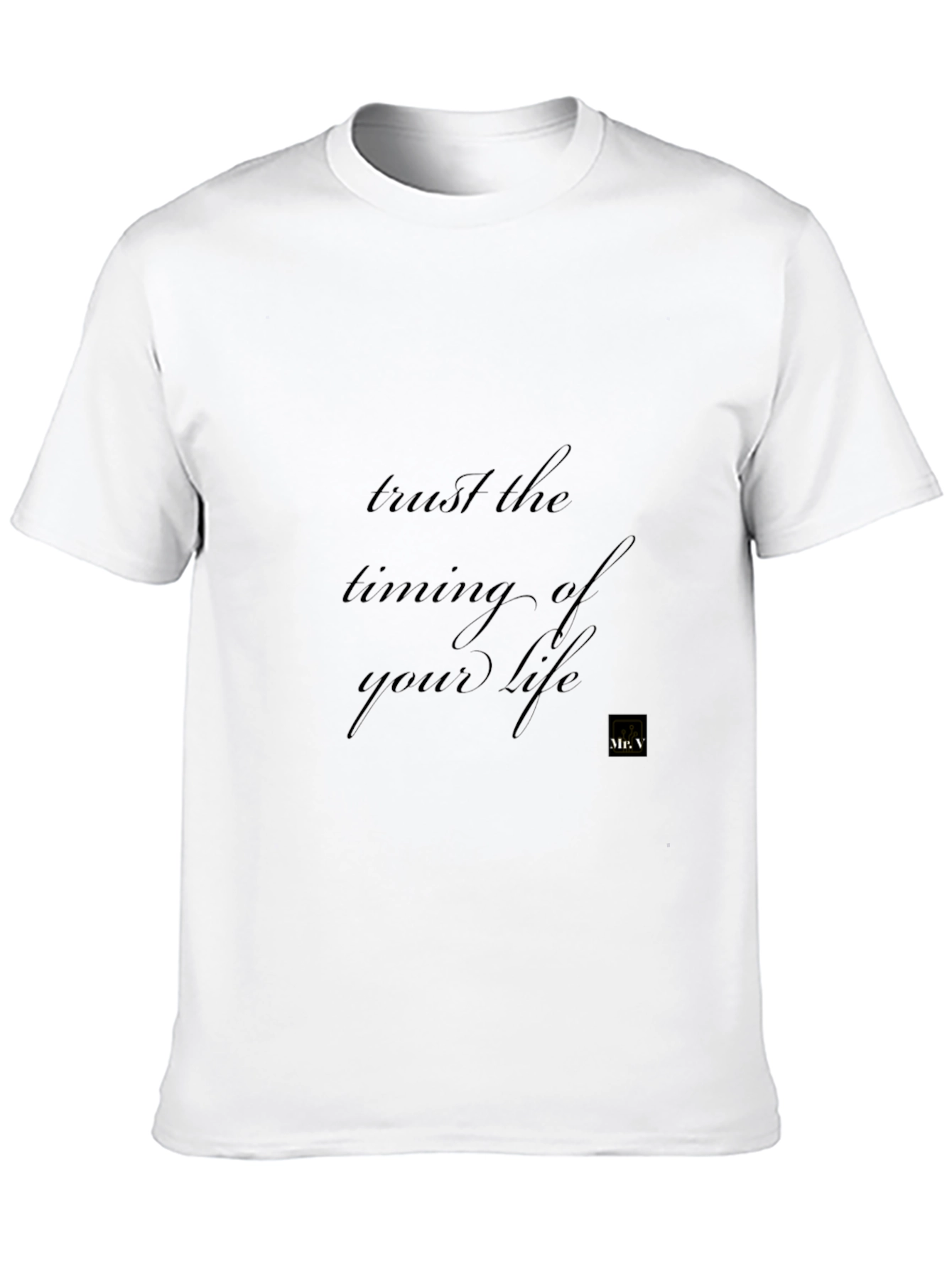 Trust The Timing Of Your Life Black Tee