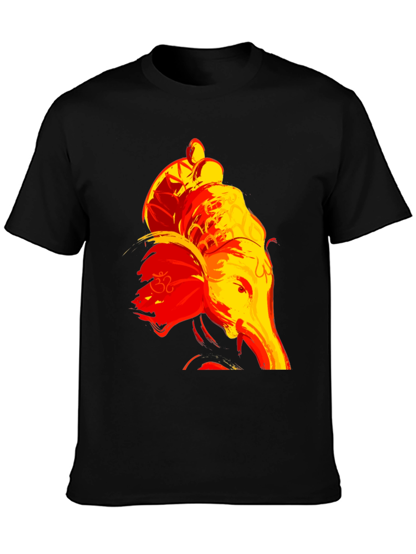 Ganesha Graphic Tee - Brush Stroke Design