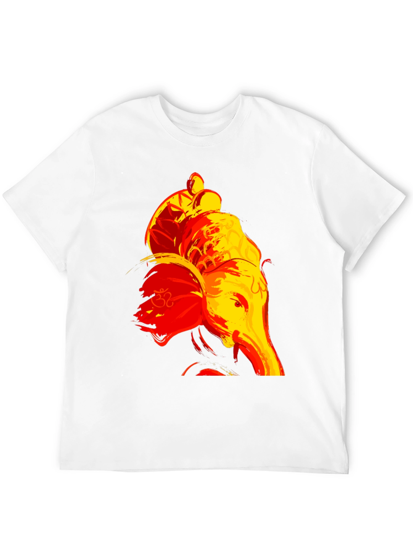 Ganesha Graphic Tee - Brush Stroke Design