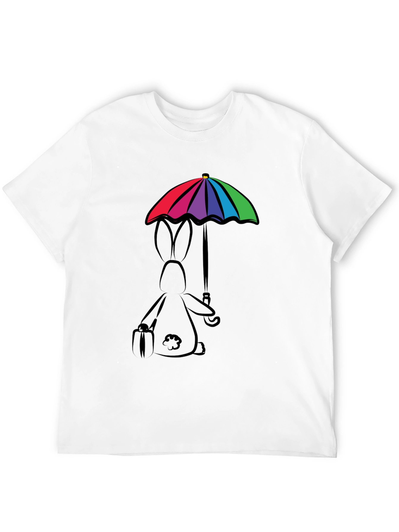 Rainbow Umbrella Bunny T-Shirt