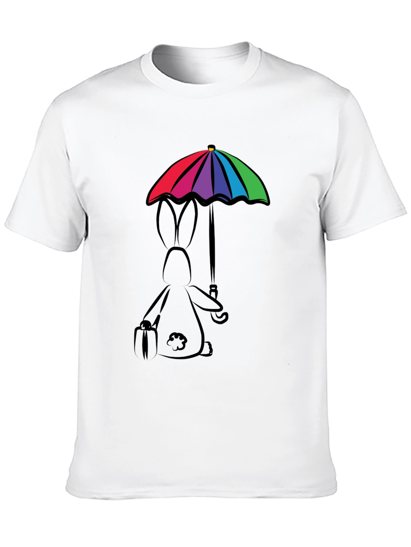 Rainbow Umbrella Bunny T-Shirt