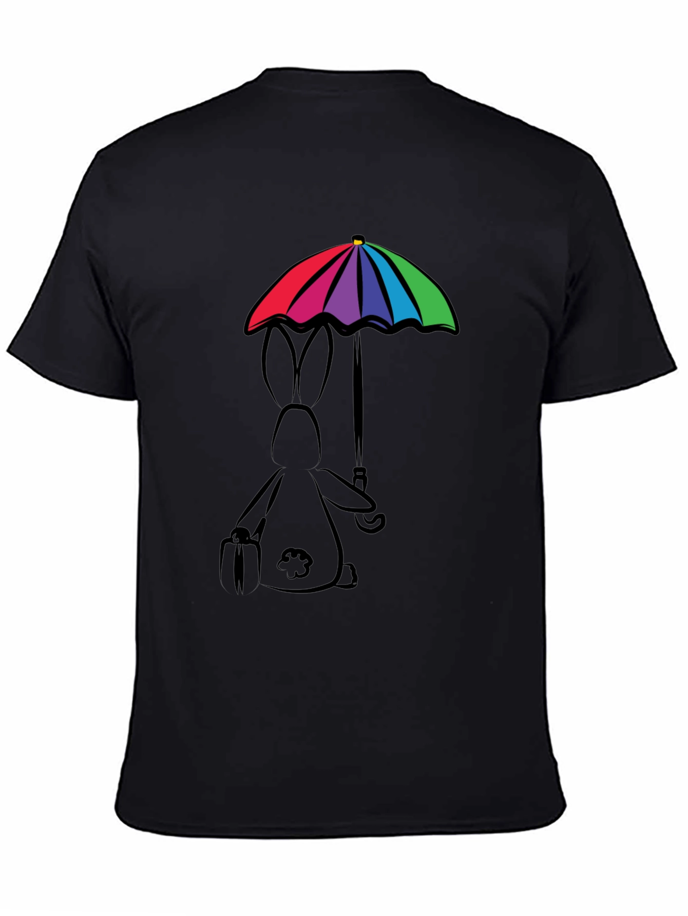 Rainbow Umbrella Bunny T-Shirt