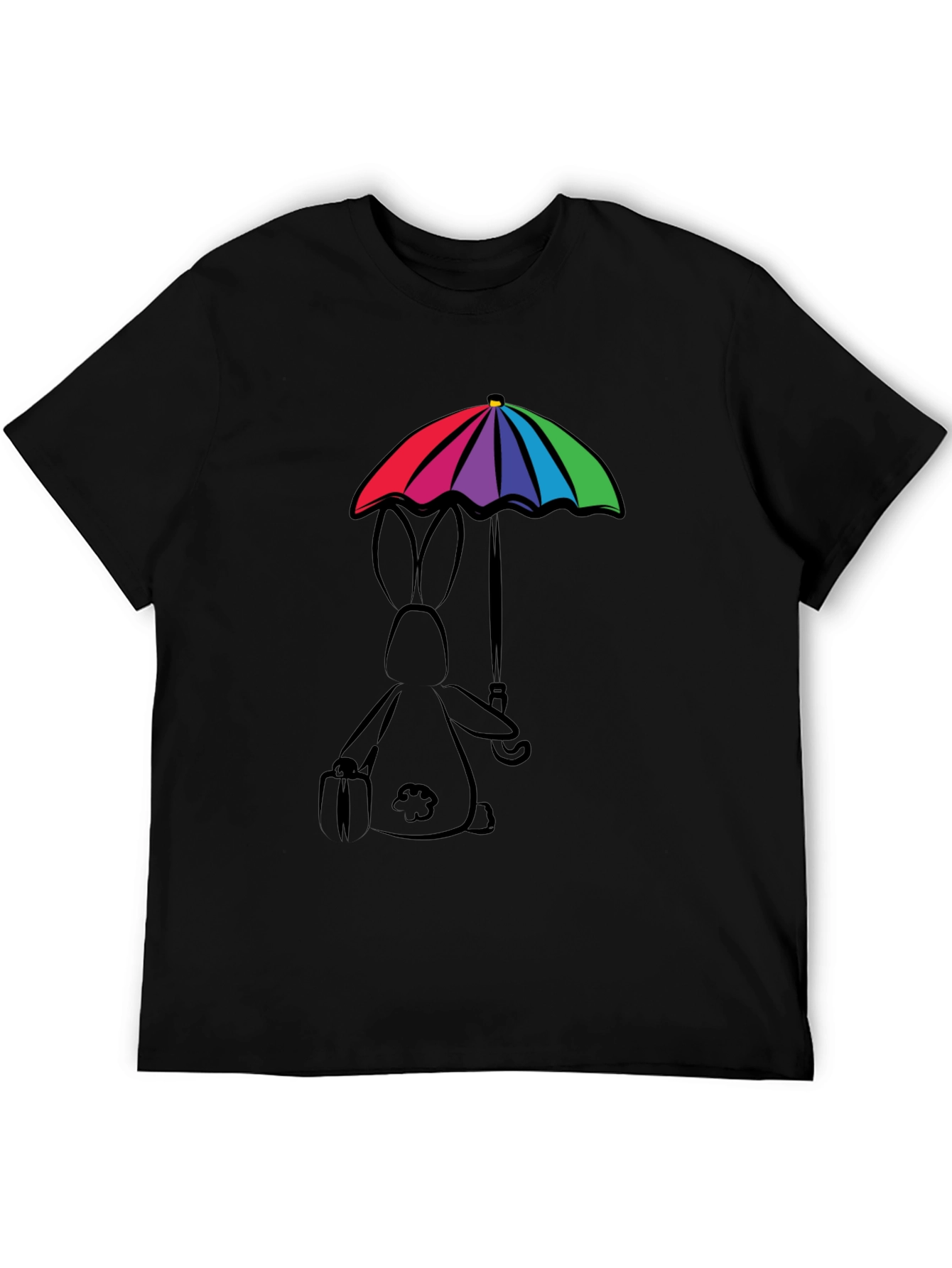 Rainbow Umbrella Bunny T-Shirt