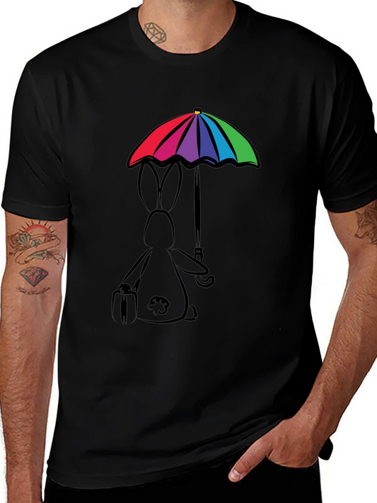 Rainbow Umbrella Bunny T-Shirt