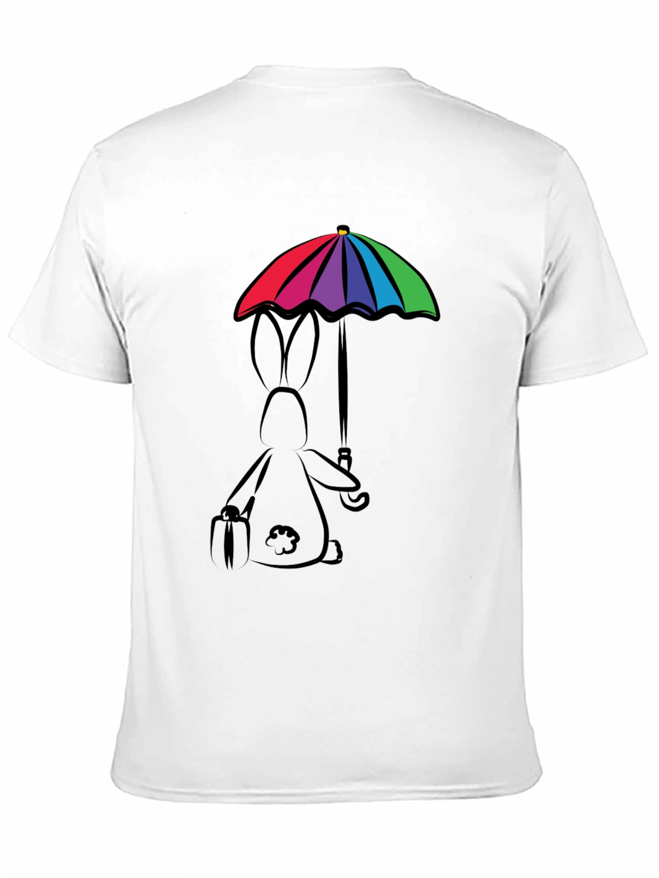 Rainbow Umbrella Bunny T-Shirt