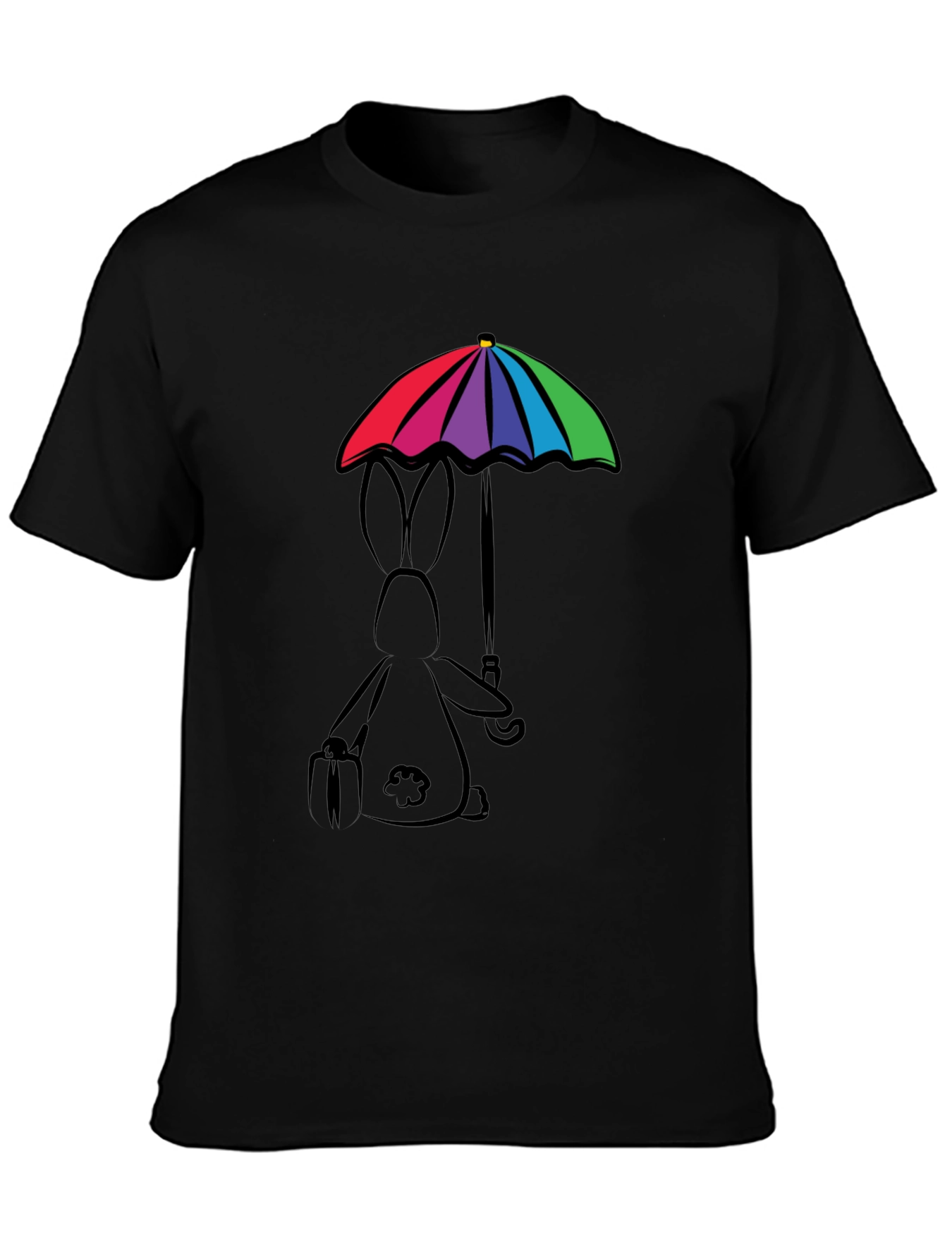 Rainbow Umbrella Bunny T-Shirt