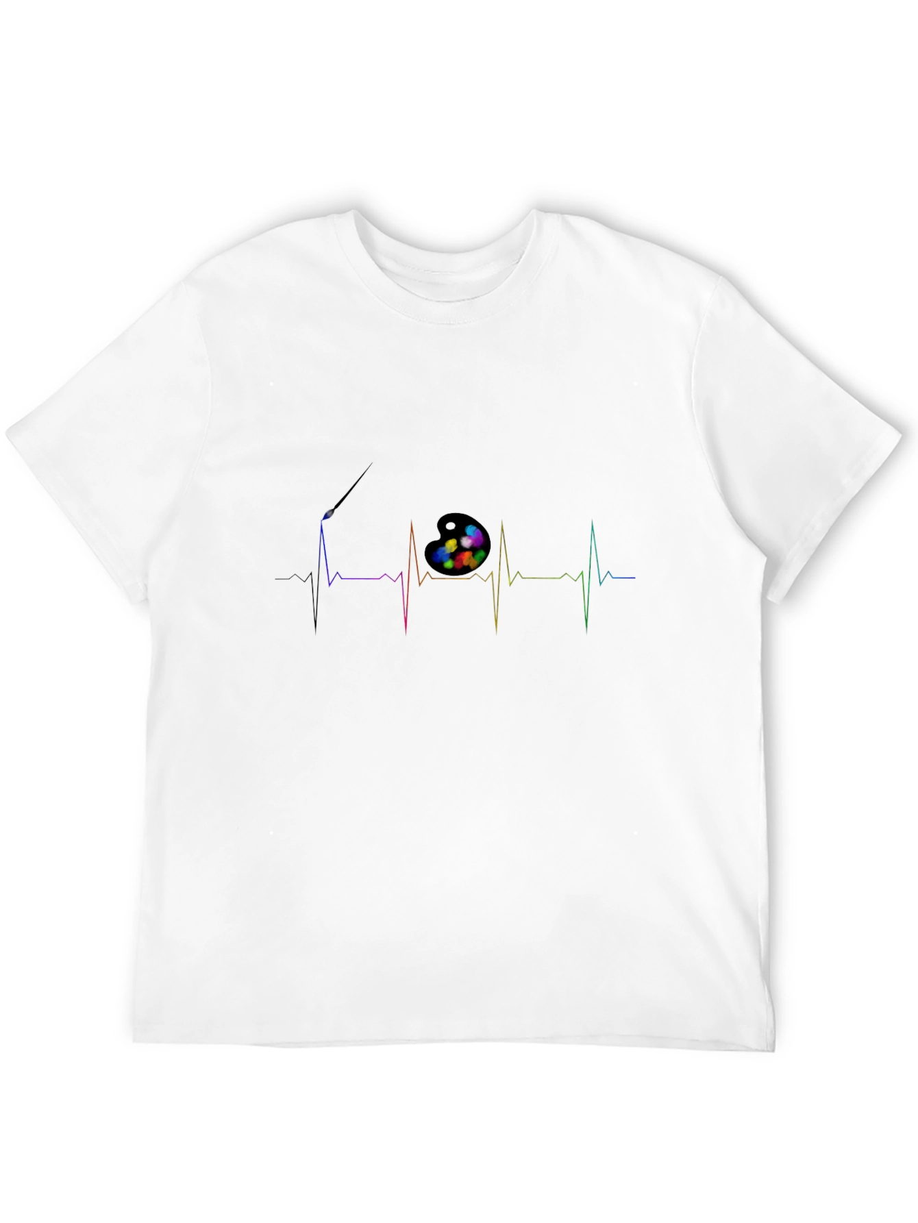 Artist Heartbeat T-Shirt - Creative Palette Pulse Design