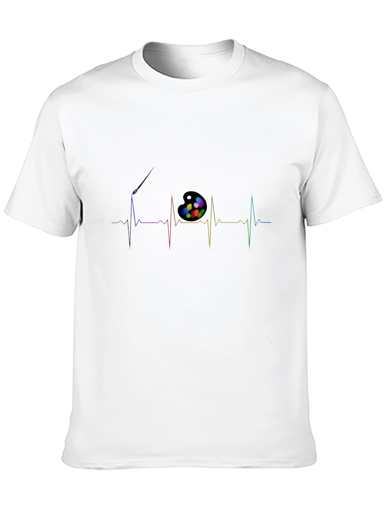 Artist Heartbeat T-Shirt - Creative Palette Pulse Design