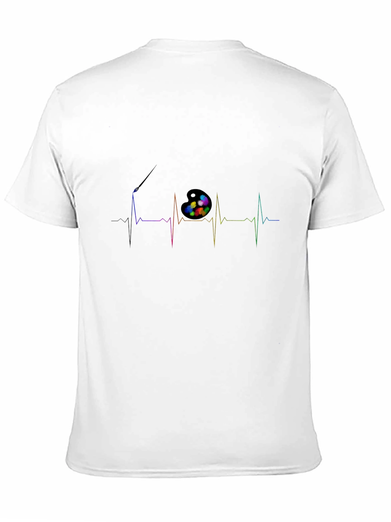 Artist Heartbeat T-Shirt - Creative Palette Pulse Design