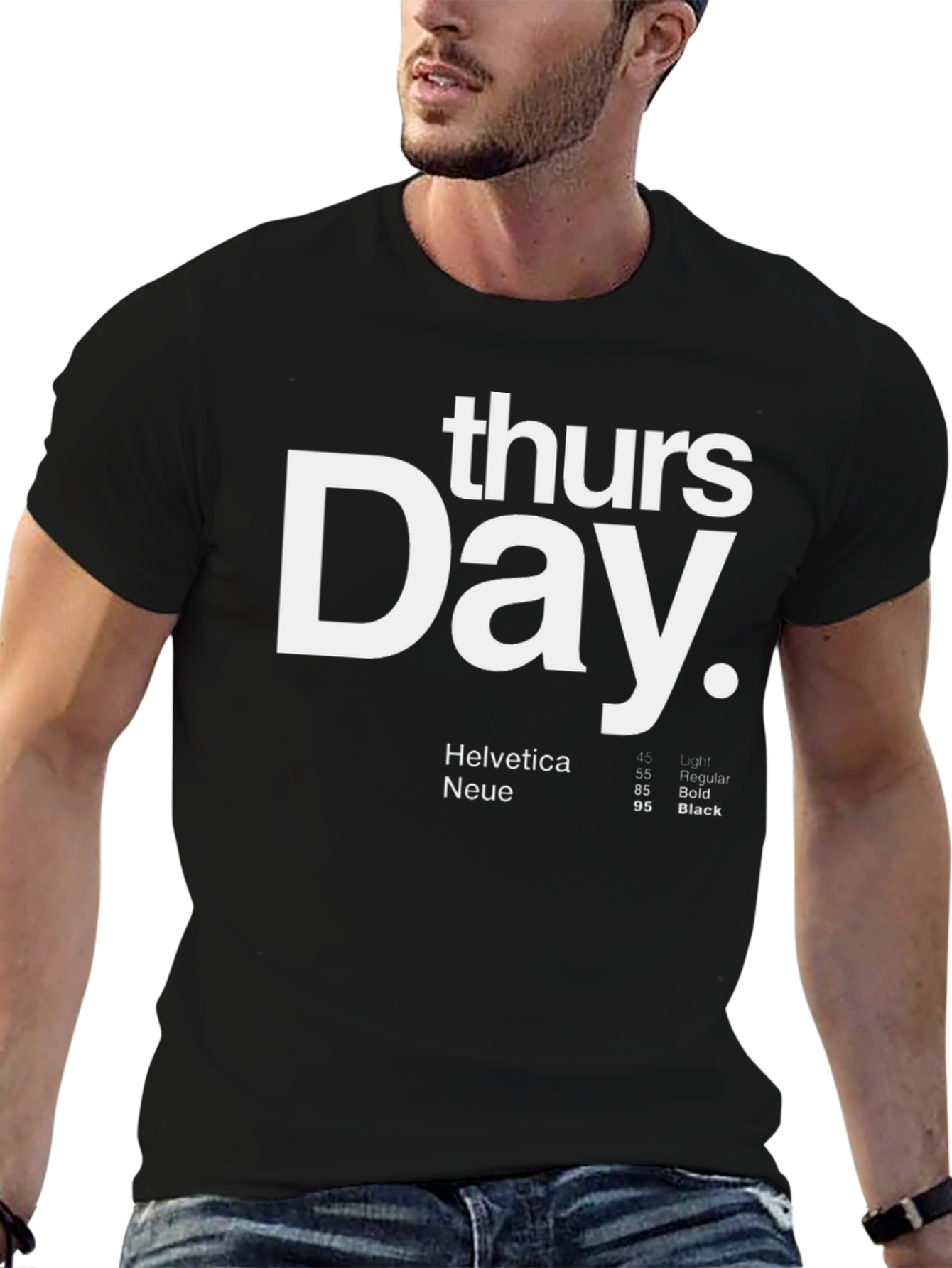 Thursday Day T-Shirt - Helvetica Typography Design