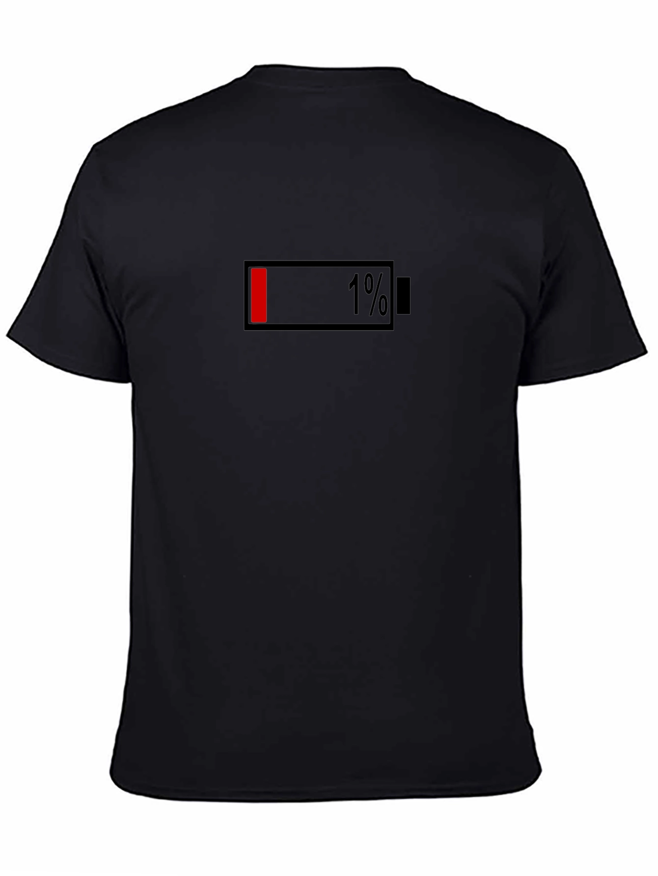 1% Battery Life Graphic T-Shirt - Black