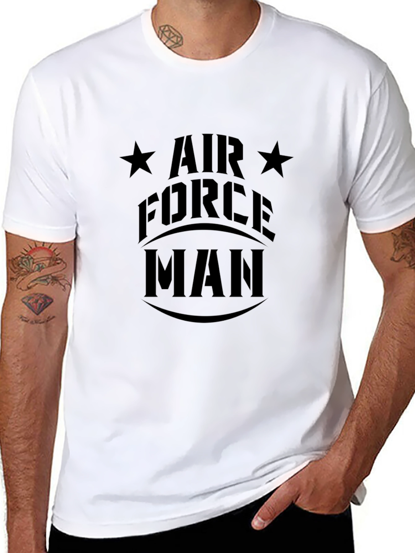 Air Force Man Black T-Shirt