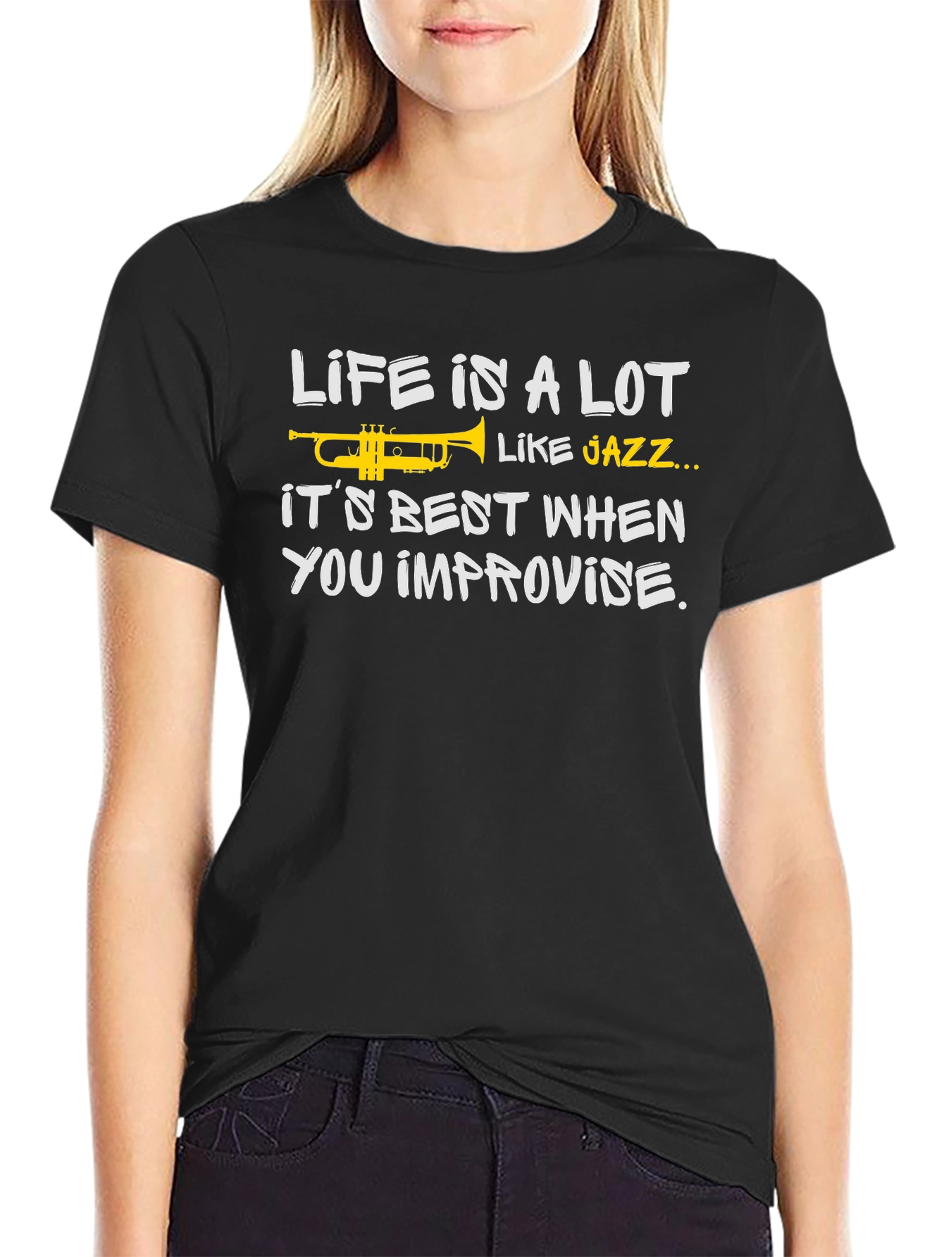 Life Is Like Jazz Graphic T-Shirt