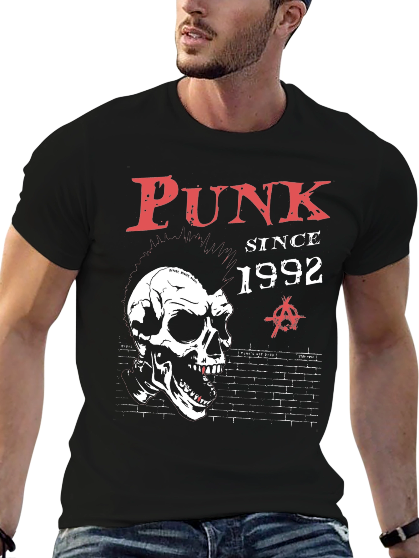 Punk Since 1992 Graphic T-Shirt - Skull Design