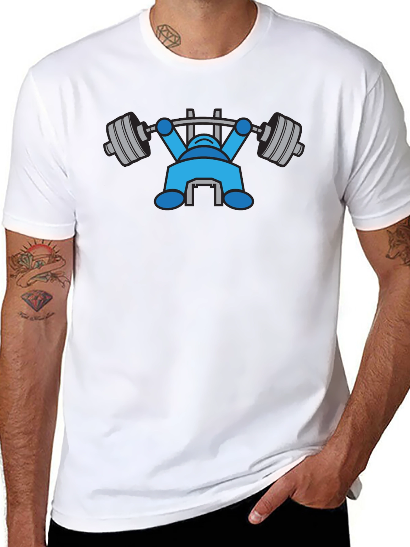 Funny Gym Bro T-Shirt - Lift Like a Robot!
