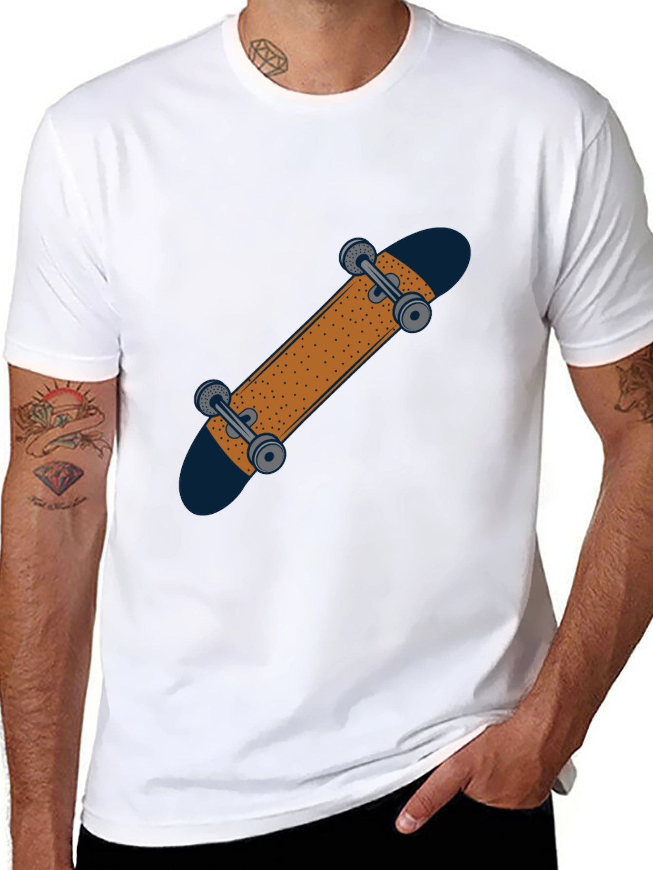 Skateboard Graphic T-Shirt - Casual Style