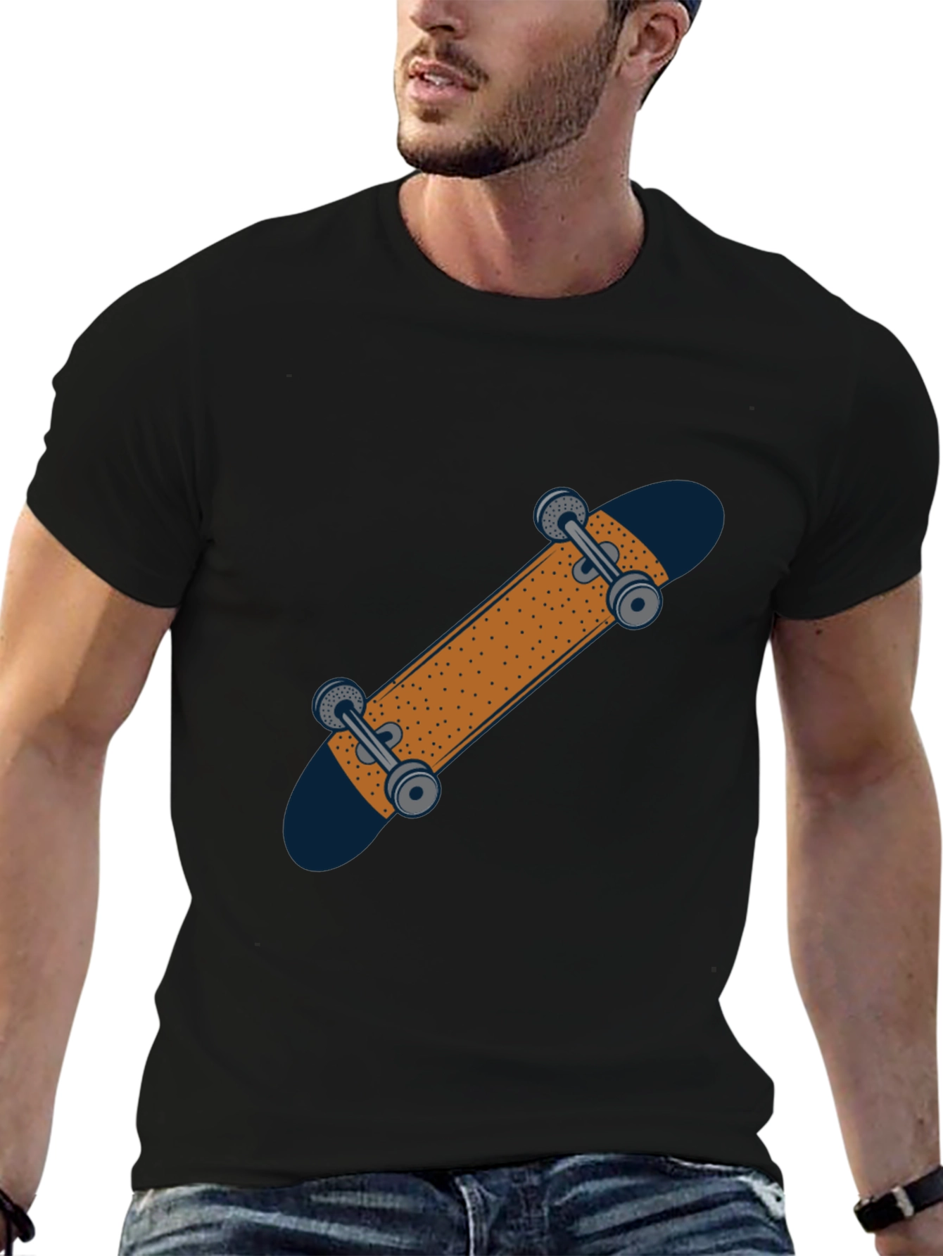 Skateboard Graphic T-Shirt - Casual Style