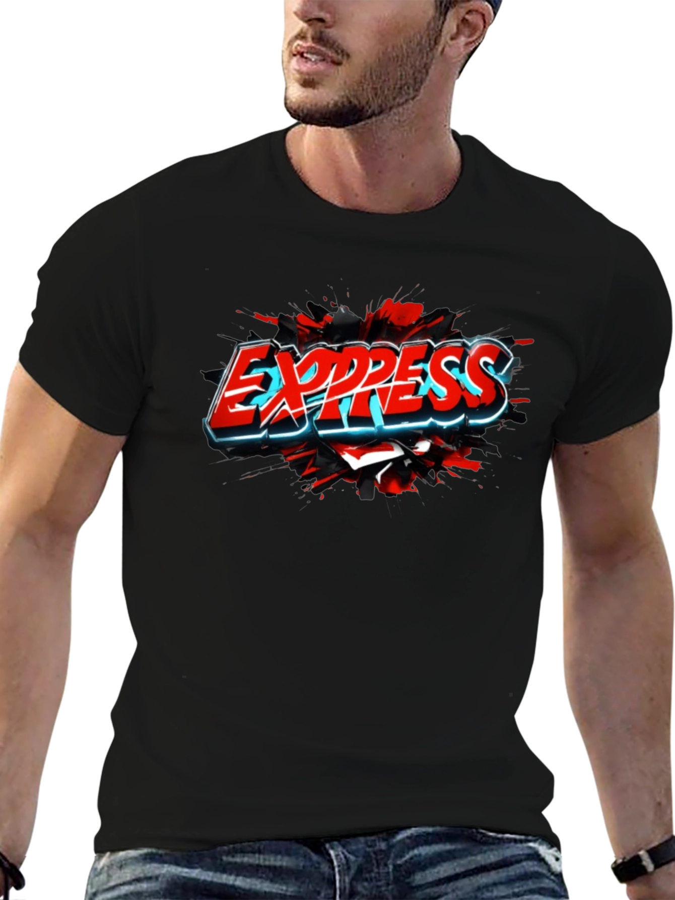Express Graphic Black T-Shirt