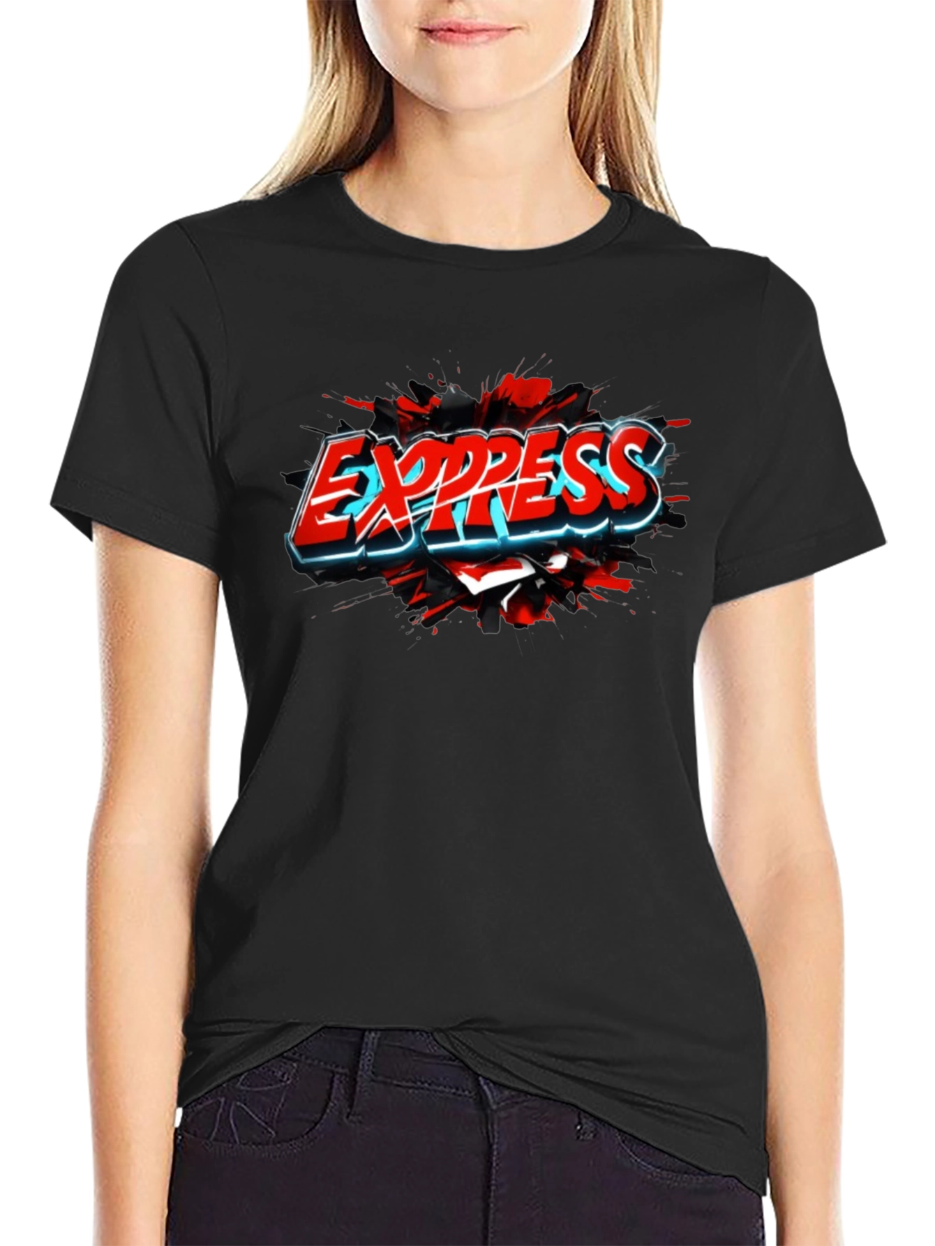 Express Graphic Black T-Shirt